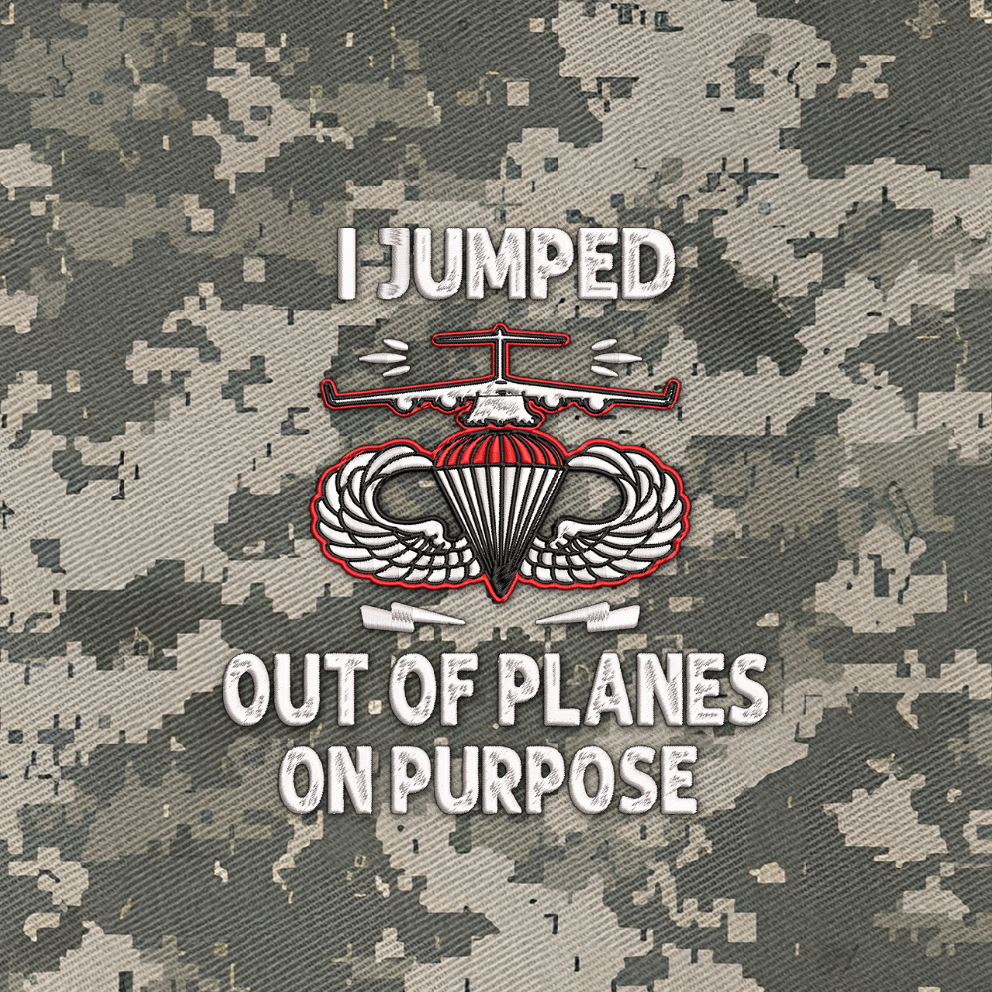 I Jumped Out Of Planes On Purpose Embroidered & Printed Cap