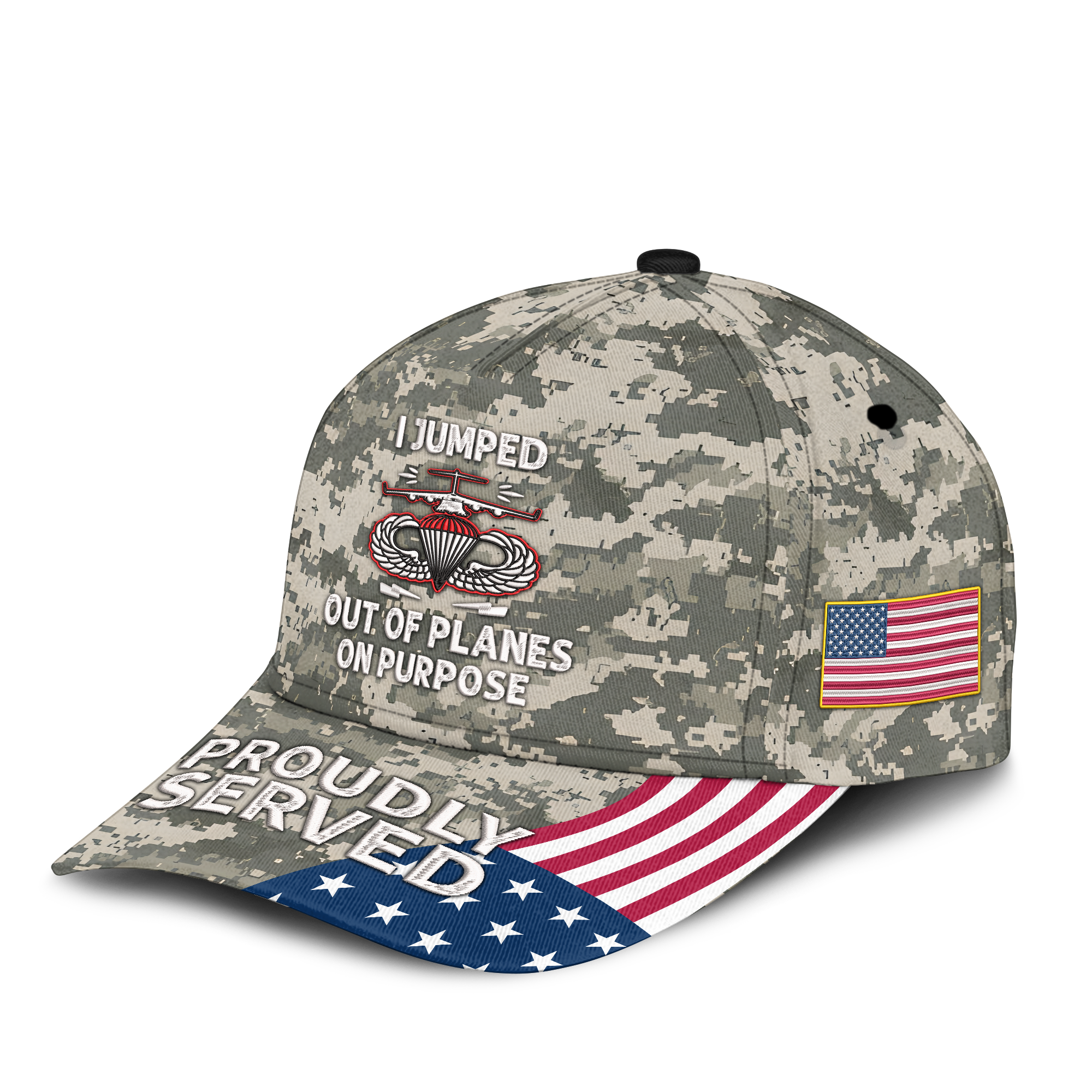 I Jumped Out Of Planes On Purpose Embroidered & Printed Cap