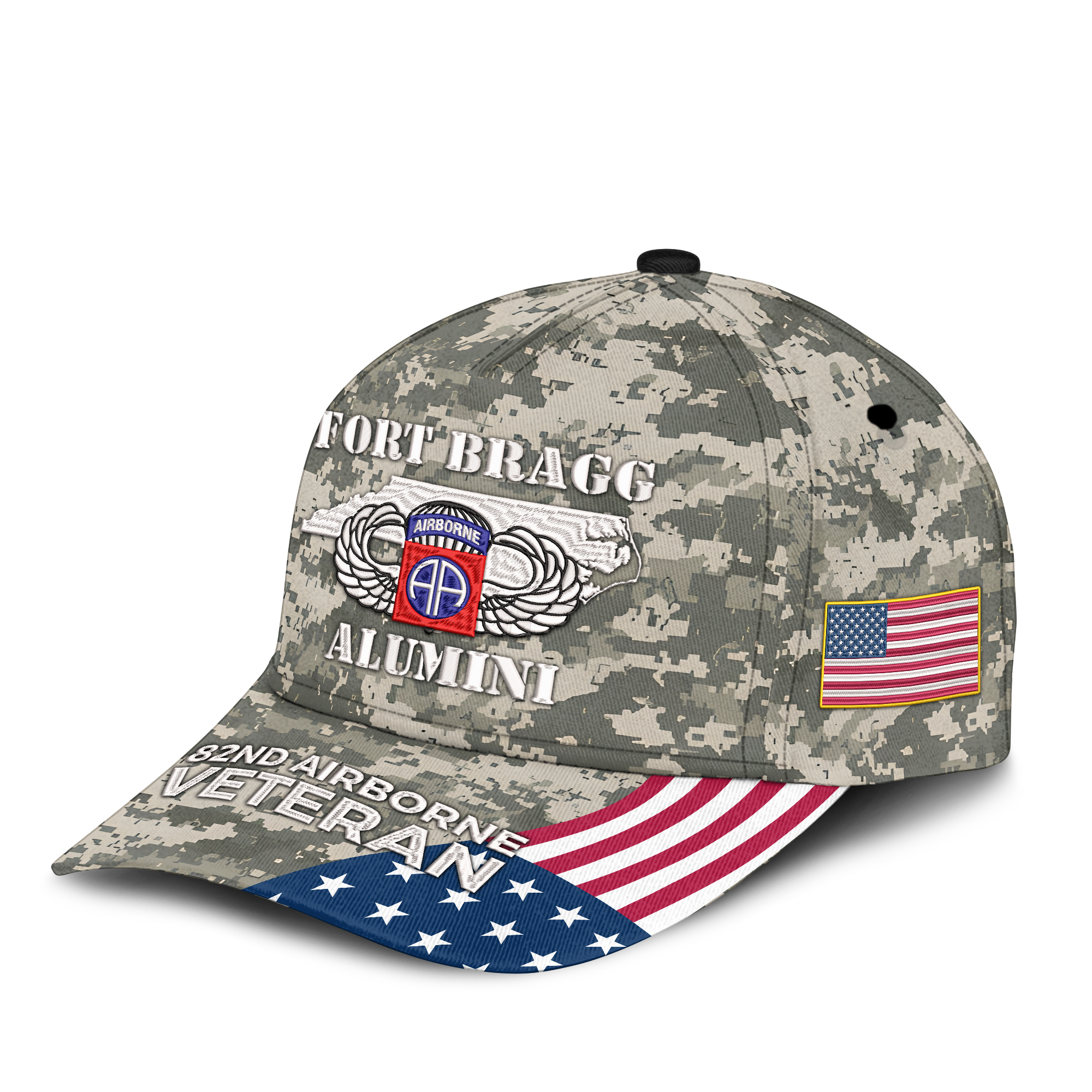 82nd Airborne Fort Bragg Alumni Embroidered & Printed Cap