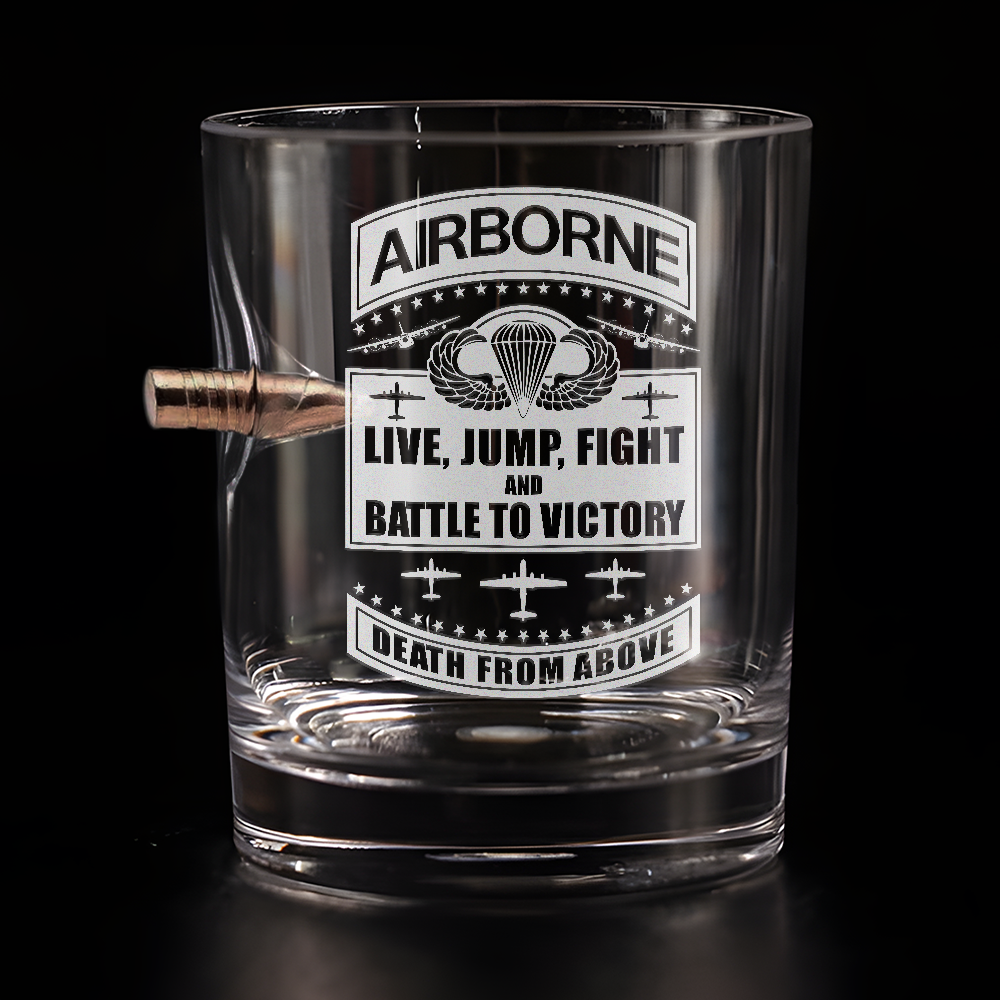 Airborne Death From Above Bullet Whiskey Glass