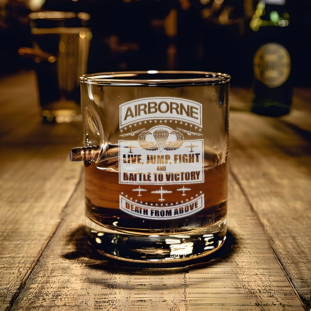 Airborne Death From Above Bullet Whiskey Glass