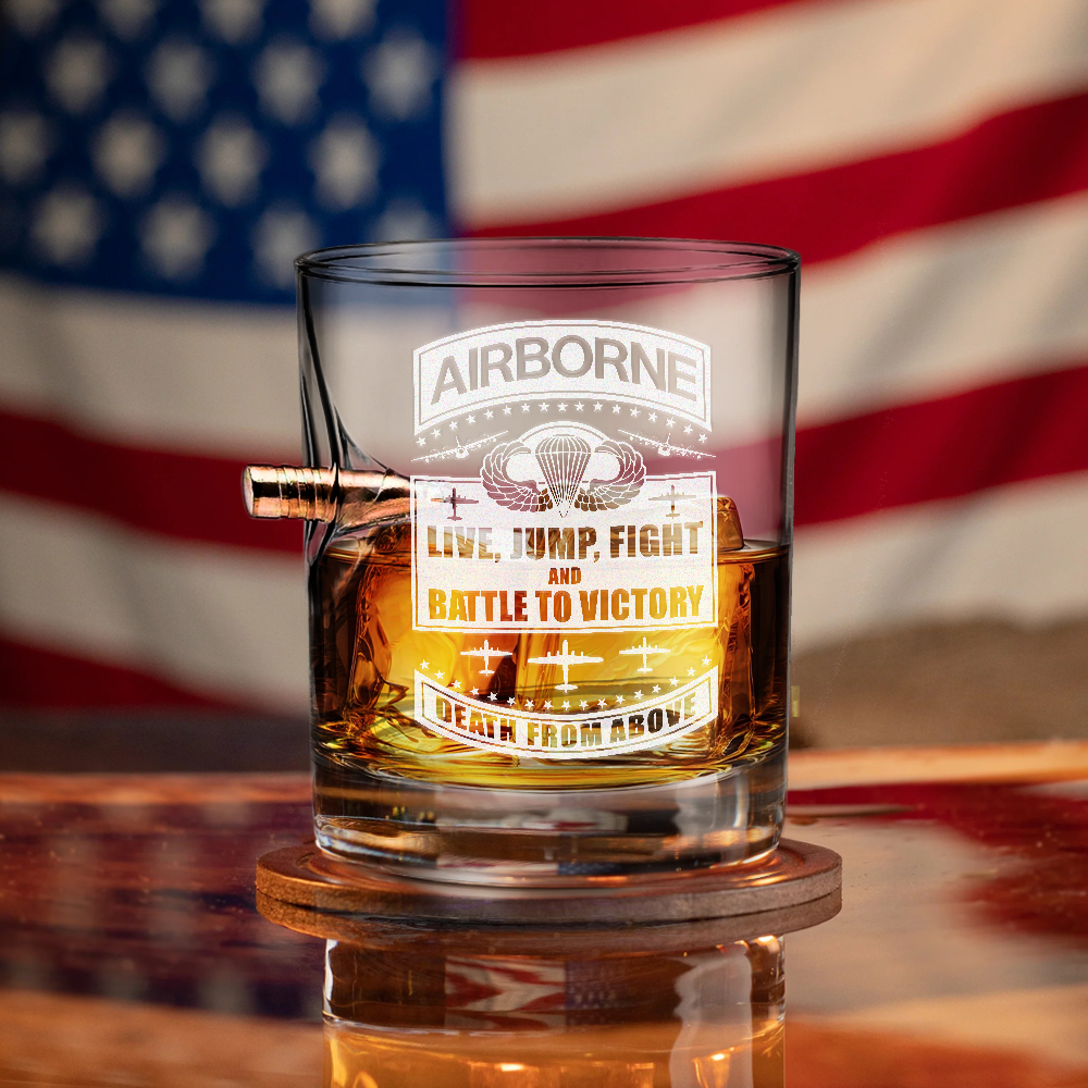 Airborne Death From Above Bullet Whiskey Glass