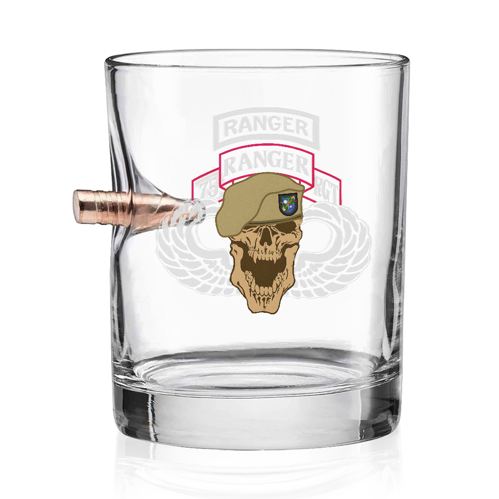 75th Ranger RGT Bullet Whiskey Glass