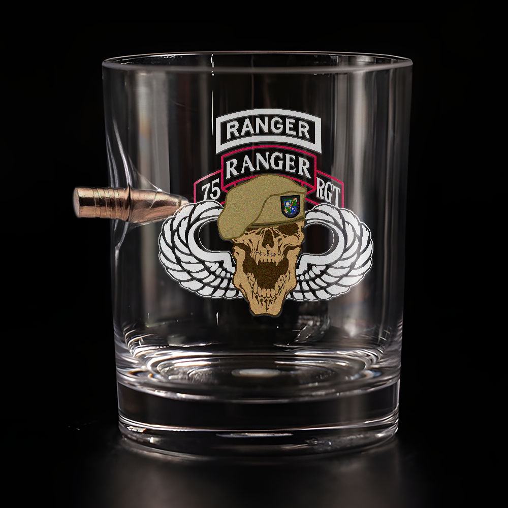 75th Ranger RGT Bullet Whiskey Glass