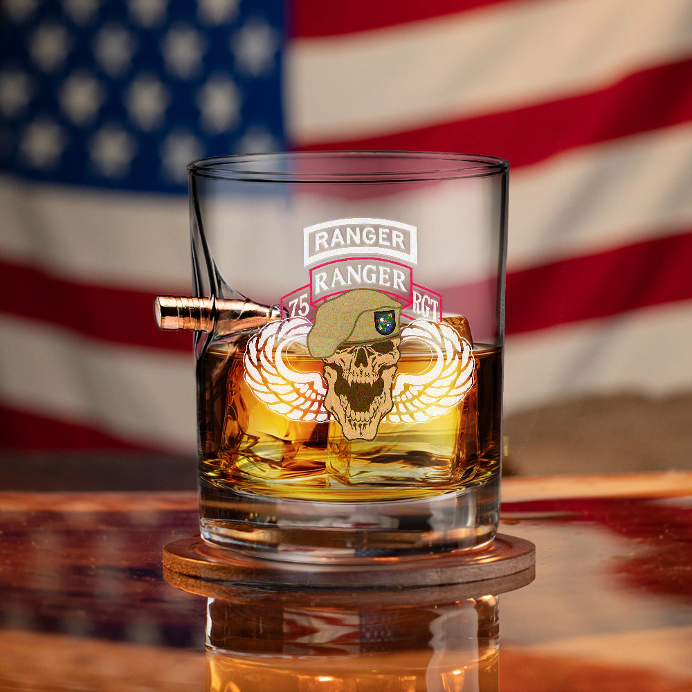 75th Ranger RGT Bullet Whiskey Glass