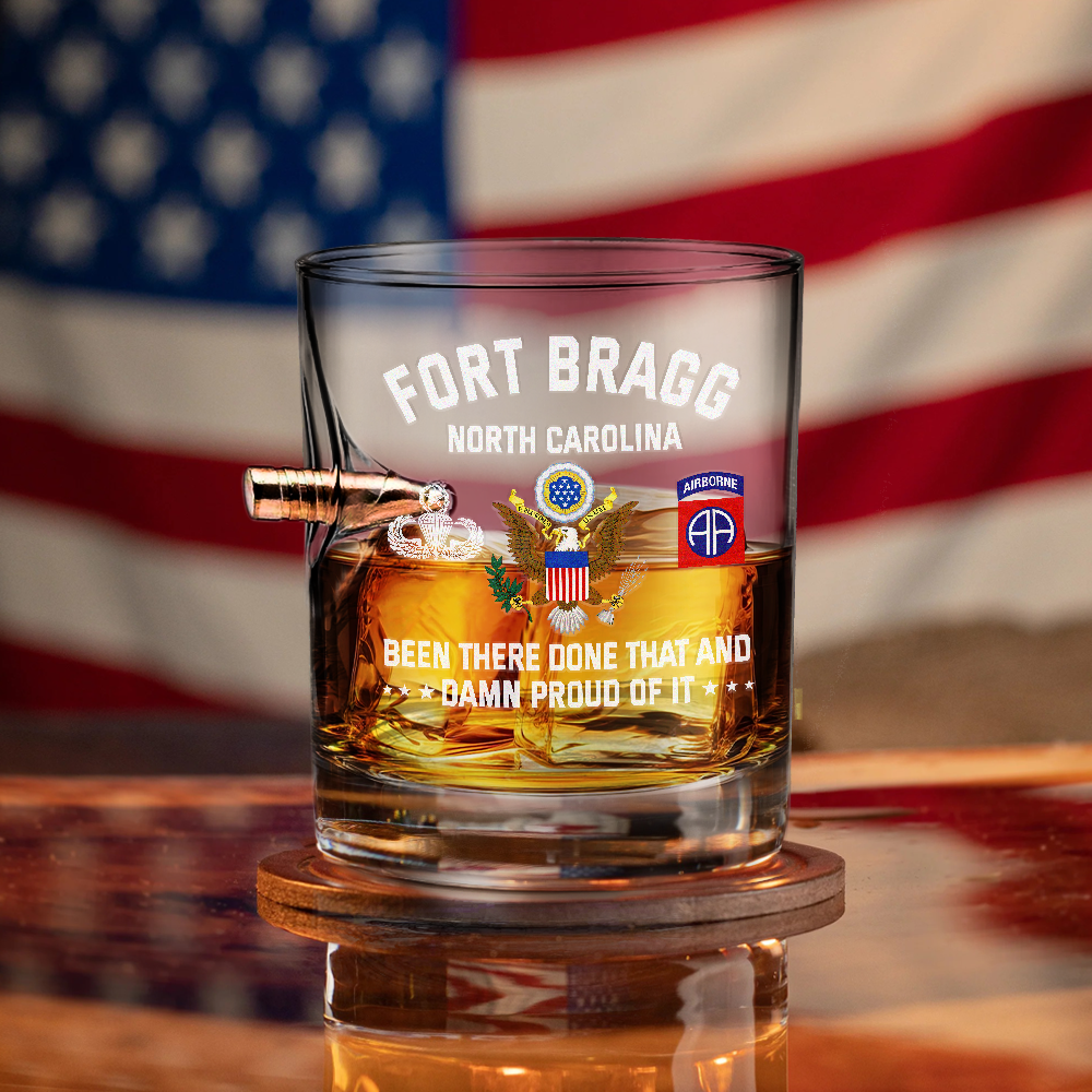 Fort Bragg Been There Done That Bullet Whiskey Glass