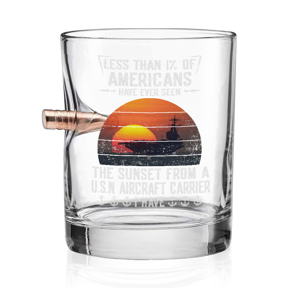 Less Than 1% Aircraft Carrier Bullet Whiskey Glass