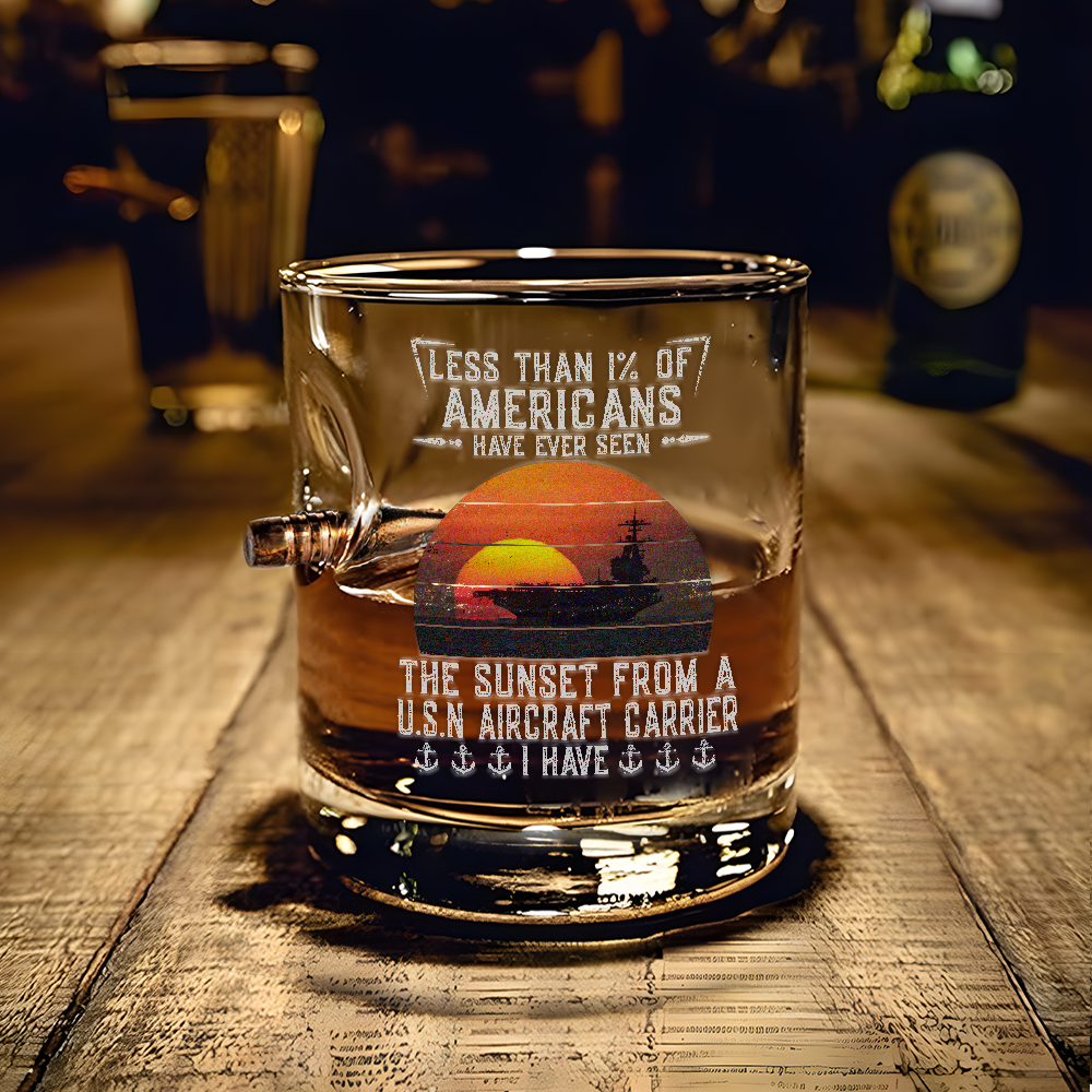 Less Than 1% Aircraft Carrier Bullet Whiskey Glass