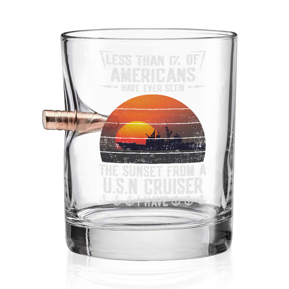 Less Than 1% Cruiser Bullet Whiskey Glass