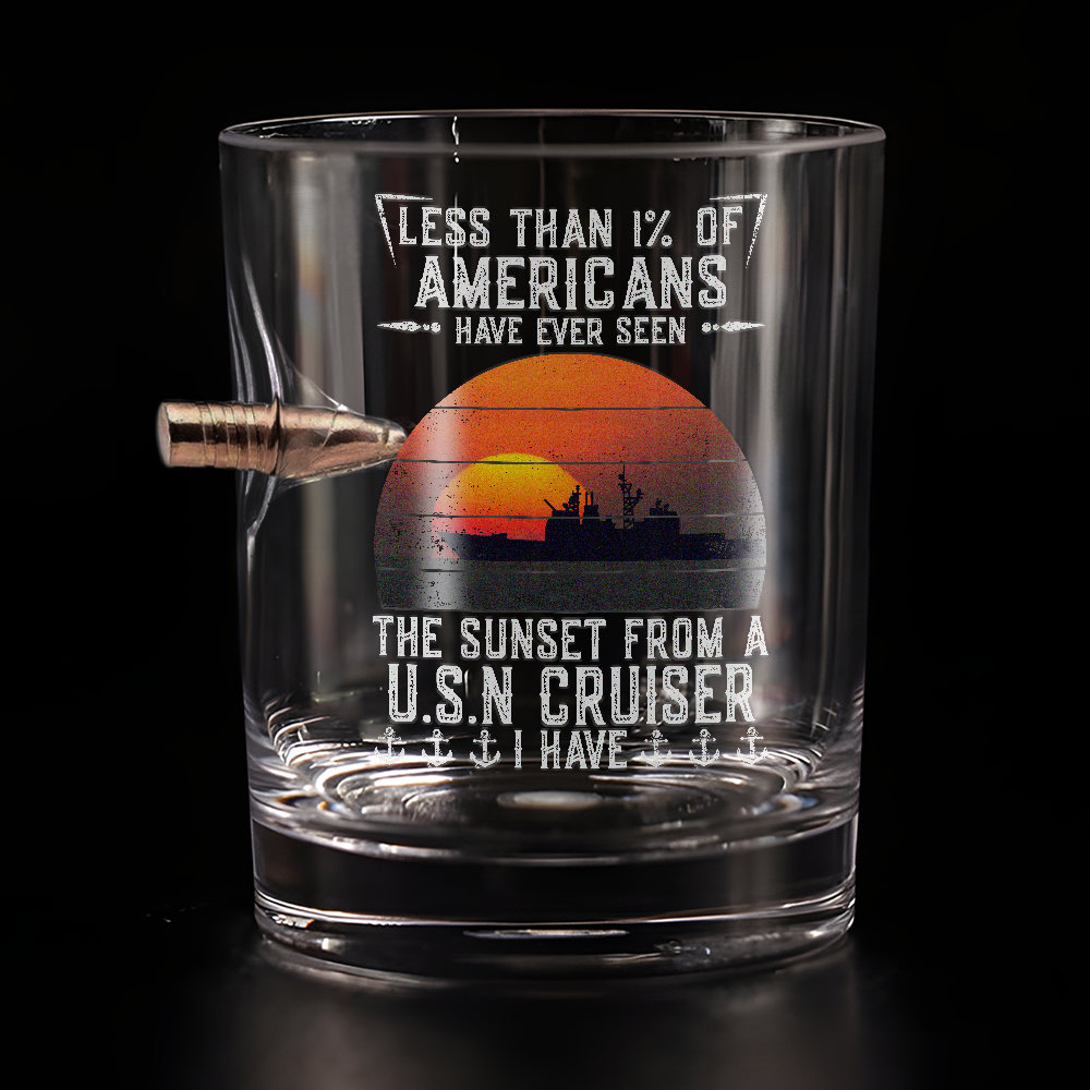 Less Than 1% Cruiser Bullet Whiskey Glass