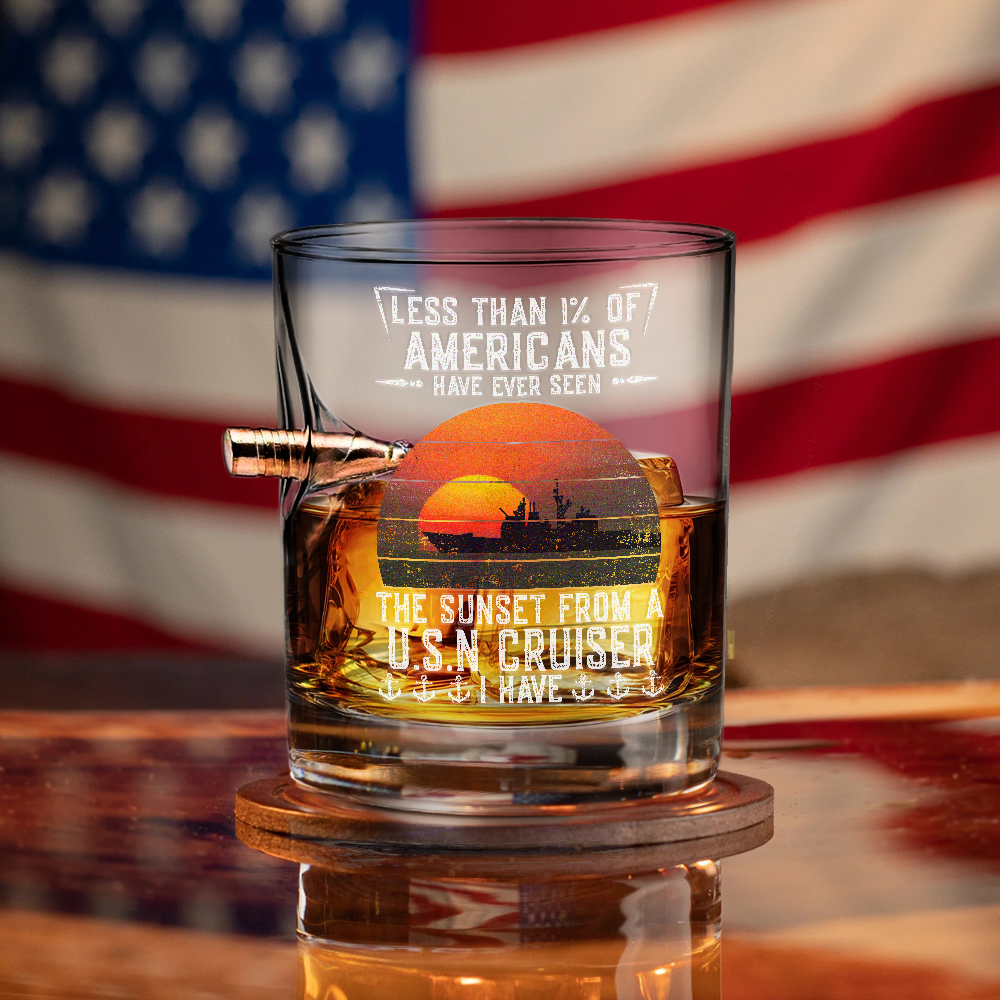Less Than 1% Cruiser Bullet Whiskey Glass