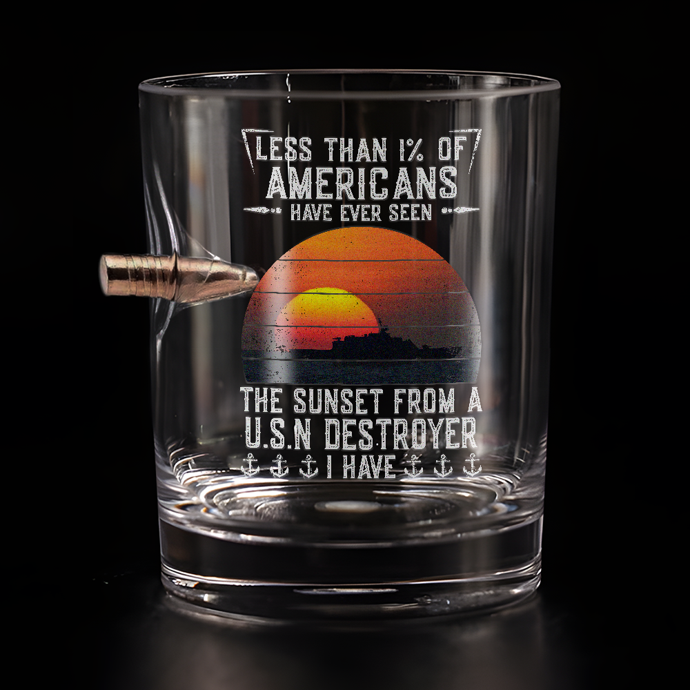 Less Than 1% Destroyer Bullet Whiskey Glass