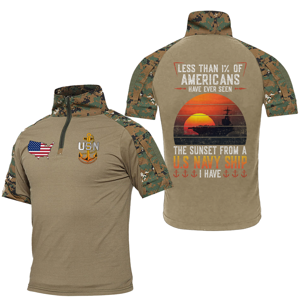 Less Than 1% Navy Ship Tactical Polo Shirt