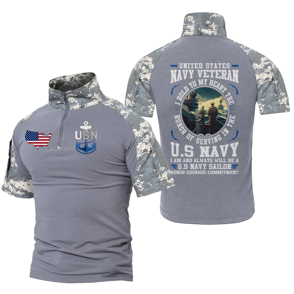 Navy Honor Commitment Tactical Polo Shirt
