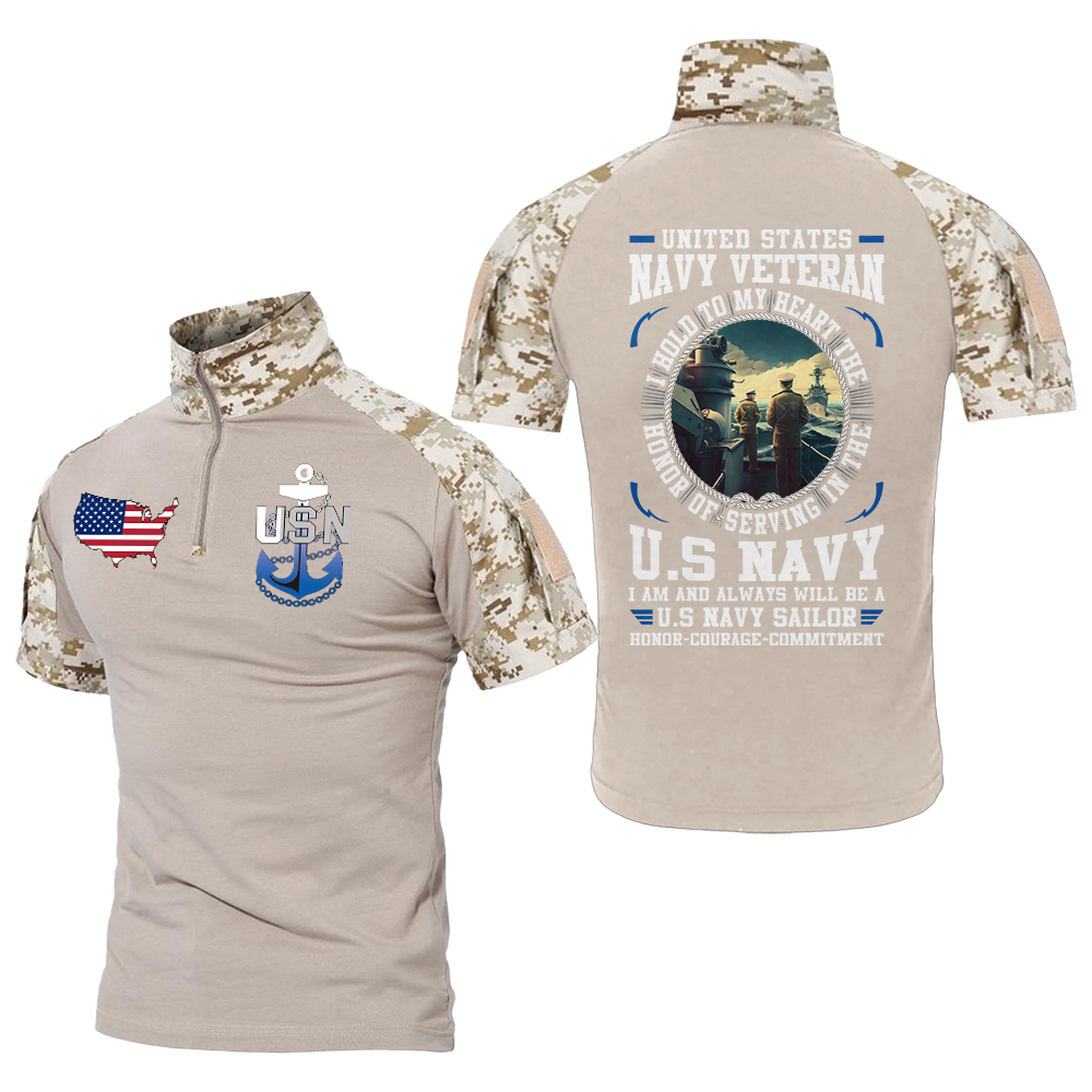 Navy Honor Commitment Tactical Polo Shirt