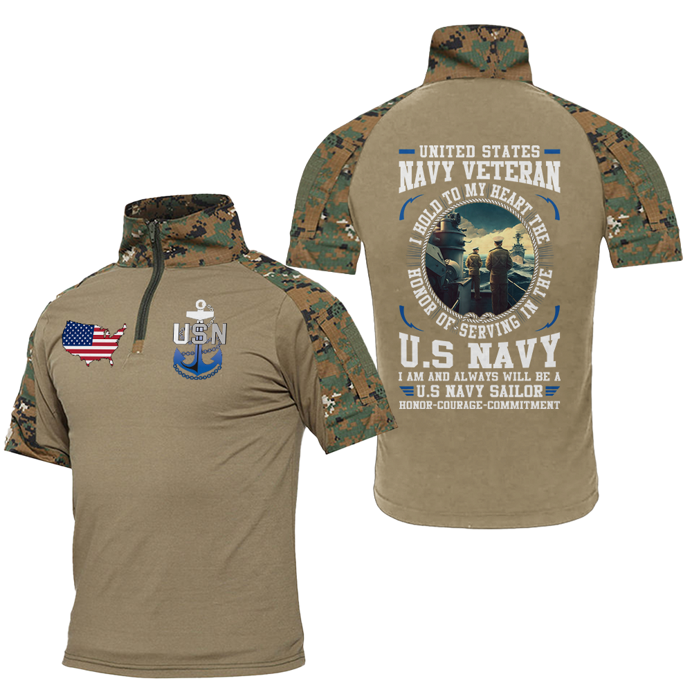 Navy Honor Commitment Tactical Polo Shirt