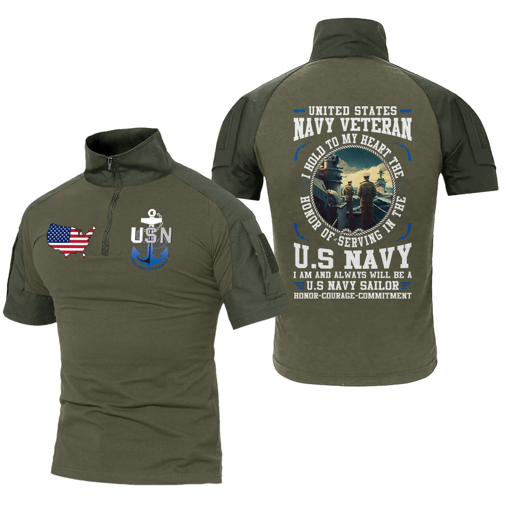Navy Honor Commitment Tactical Polo Shirt