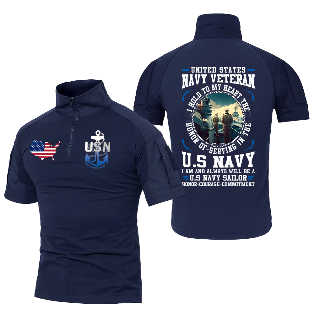 Navy Honor Commitment Tactical Polo Shirt