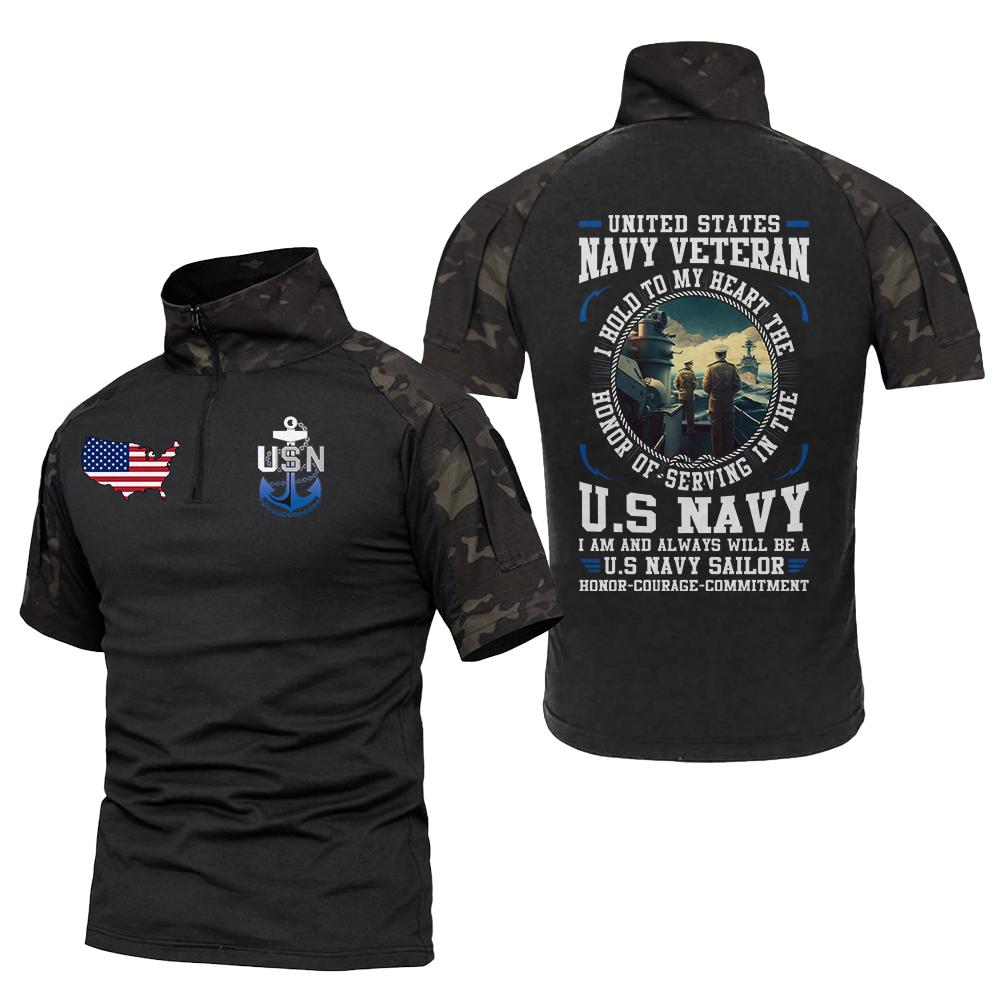Navy Honor Commitment Tactical Polo Shirt