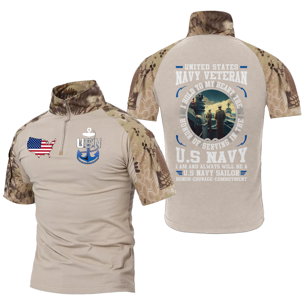 Navy Honor Commitment Tactical Polo Shirt