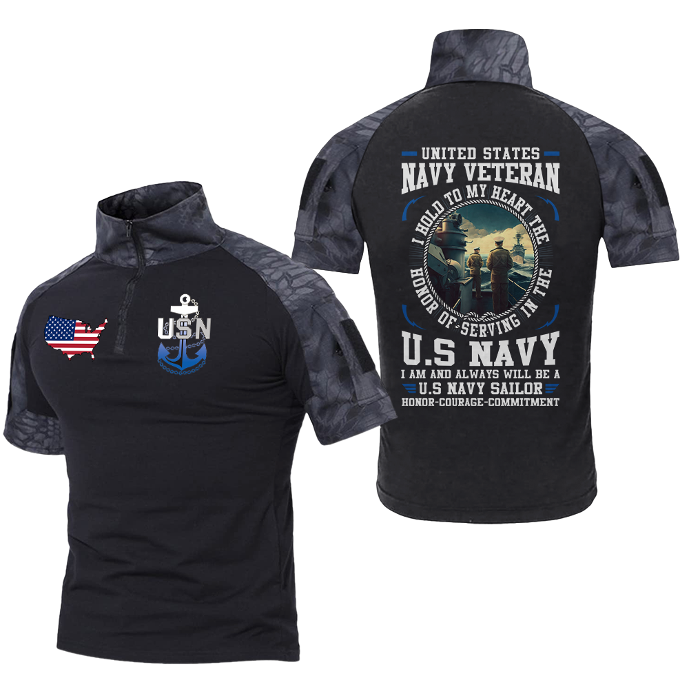 Navy Honor Commitment Tactical Polo Shirt