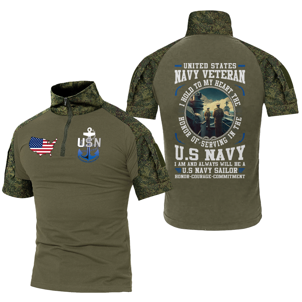 Navy Honor Commitment Tactical Polo Shirt