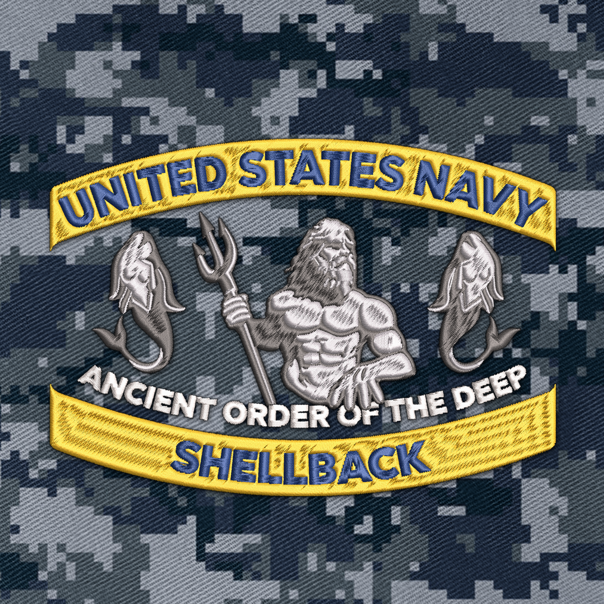 Navy Ancient Order Of The Deep Shellback Embroidered & Printed Cap