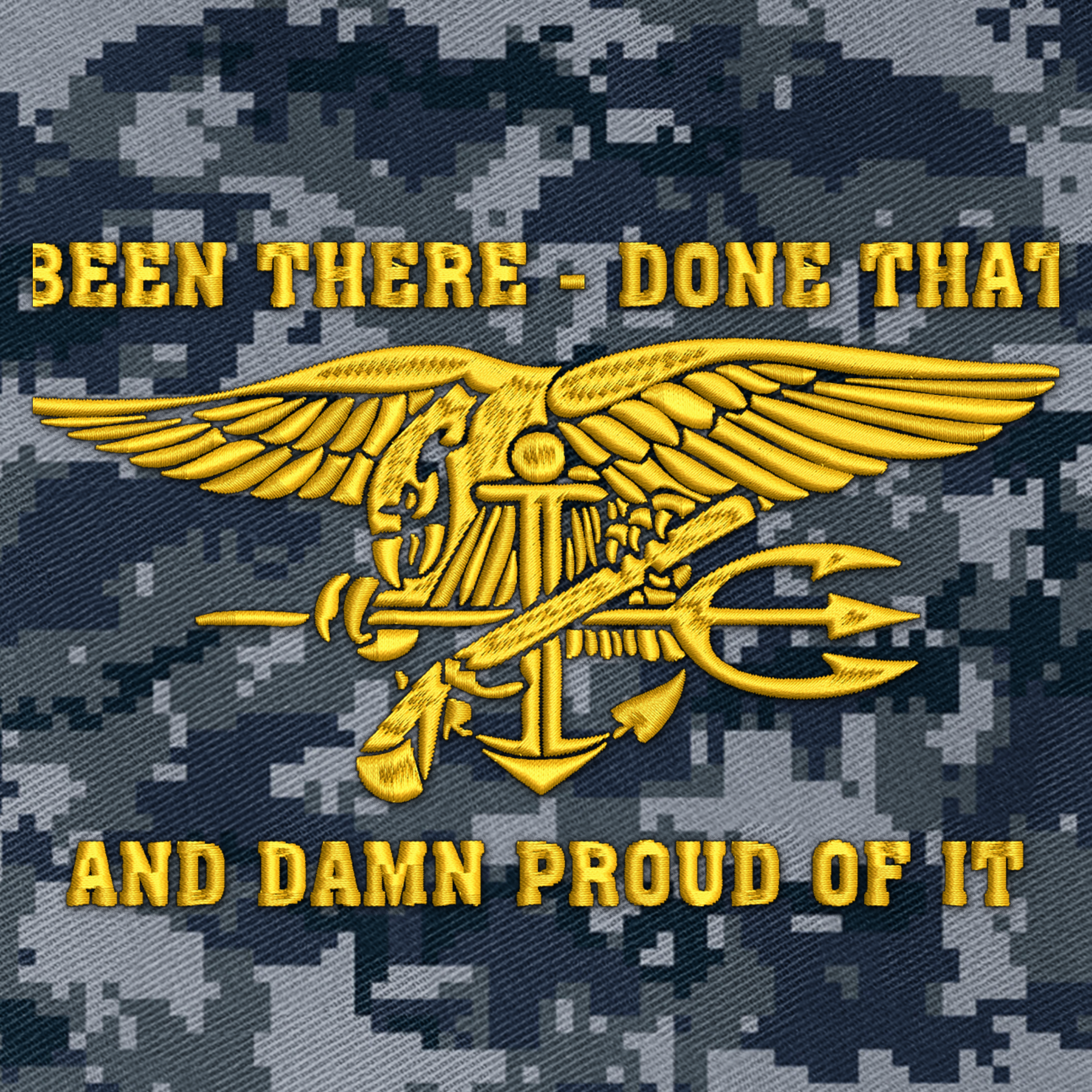 Navy Veteran Been There Done That Embroidered & Printed Cap