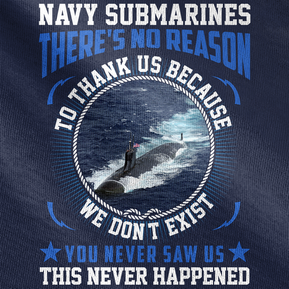 Personalizable Navy Submarines There's No Reason To Thank Us Tactical Polo Shirt
