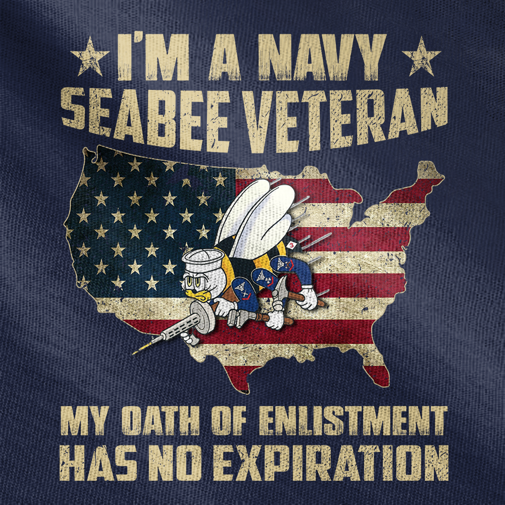 Personalizable I Am A Navy Seabee Veteran Tactical Polo Shirt
