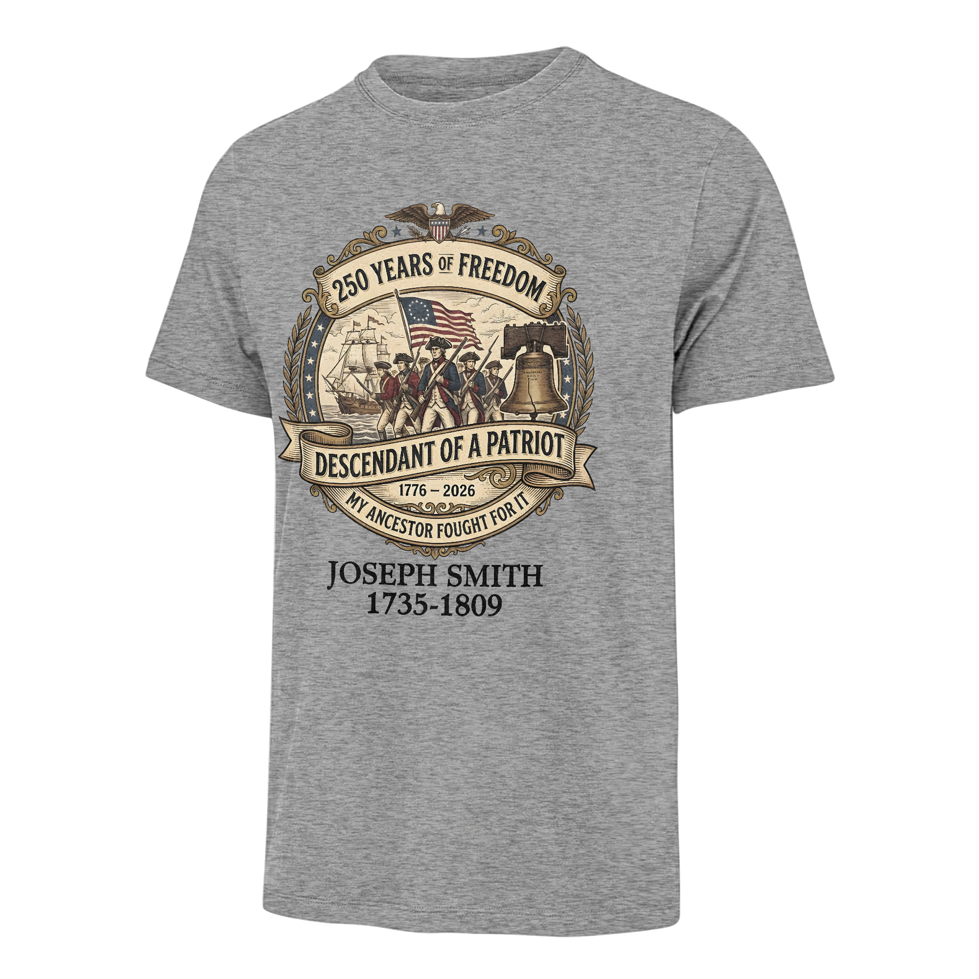 Personalizable America 250 Years Descendant Of A Patriot Classic T-shirt