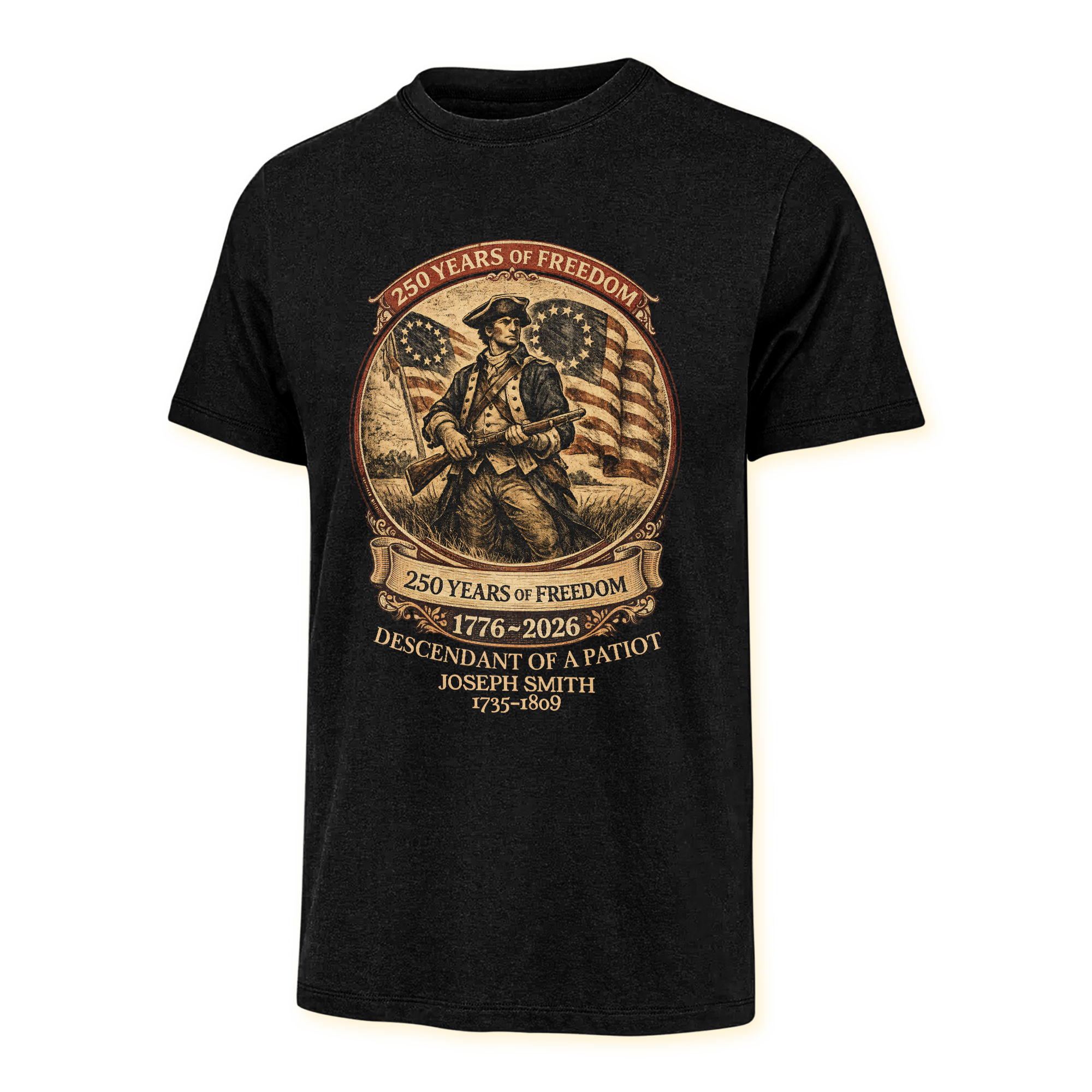 Personalizable America 250 Years Descendant Of A Patriot Classic T-shirt