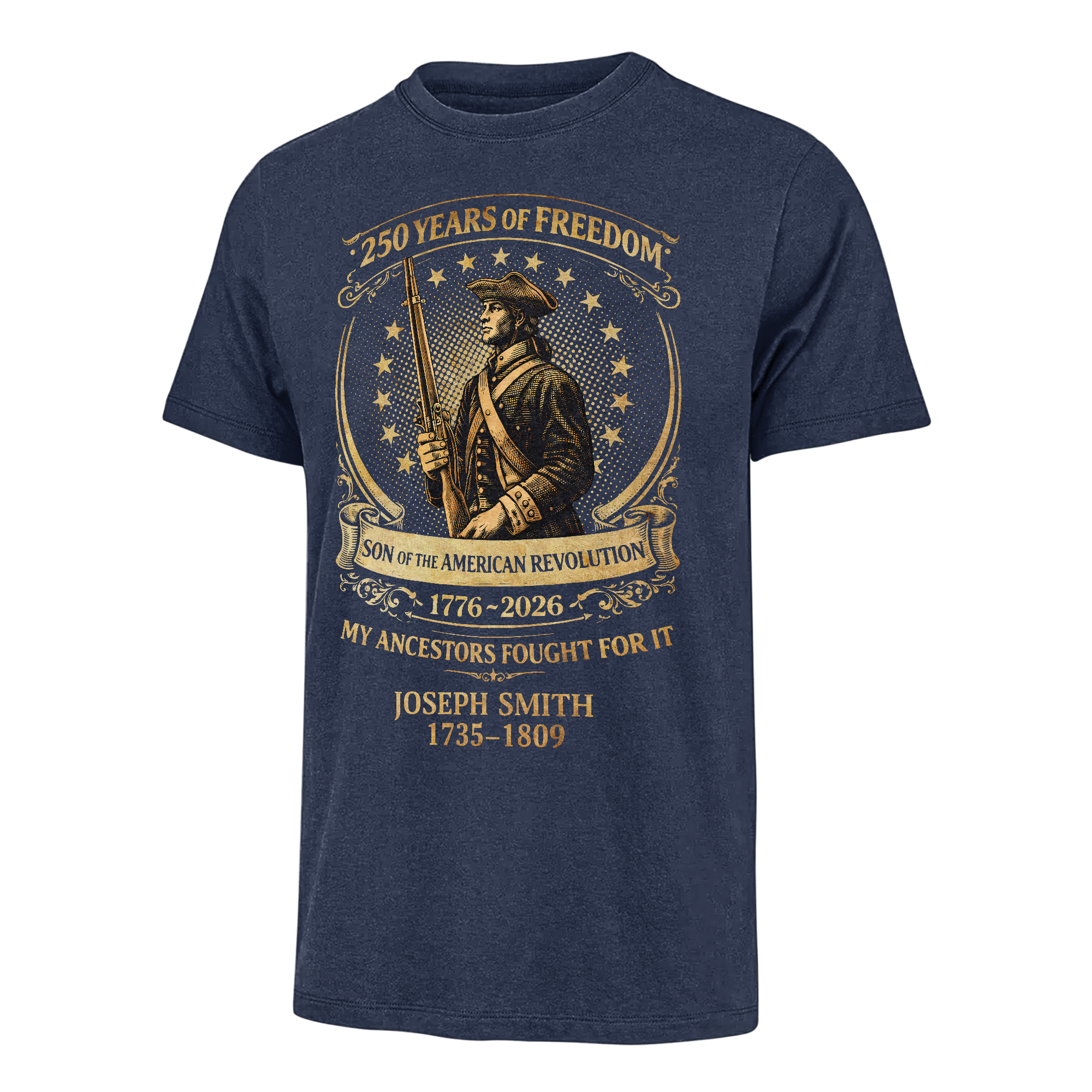 Personalizable America 250 Years Descendant Of A Patriot Classic T-shirt