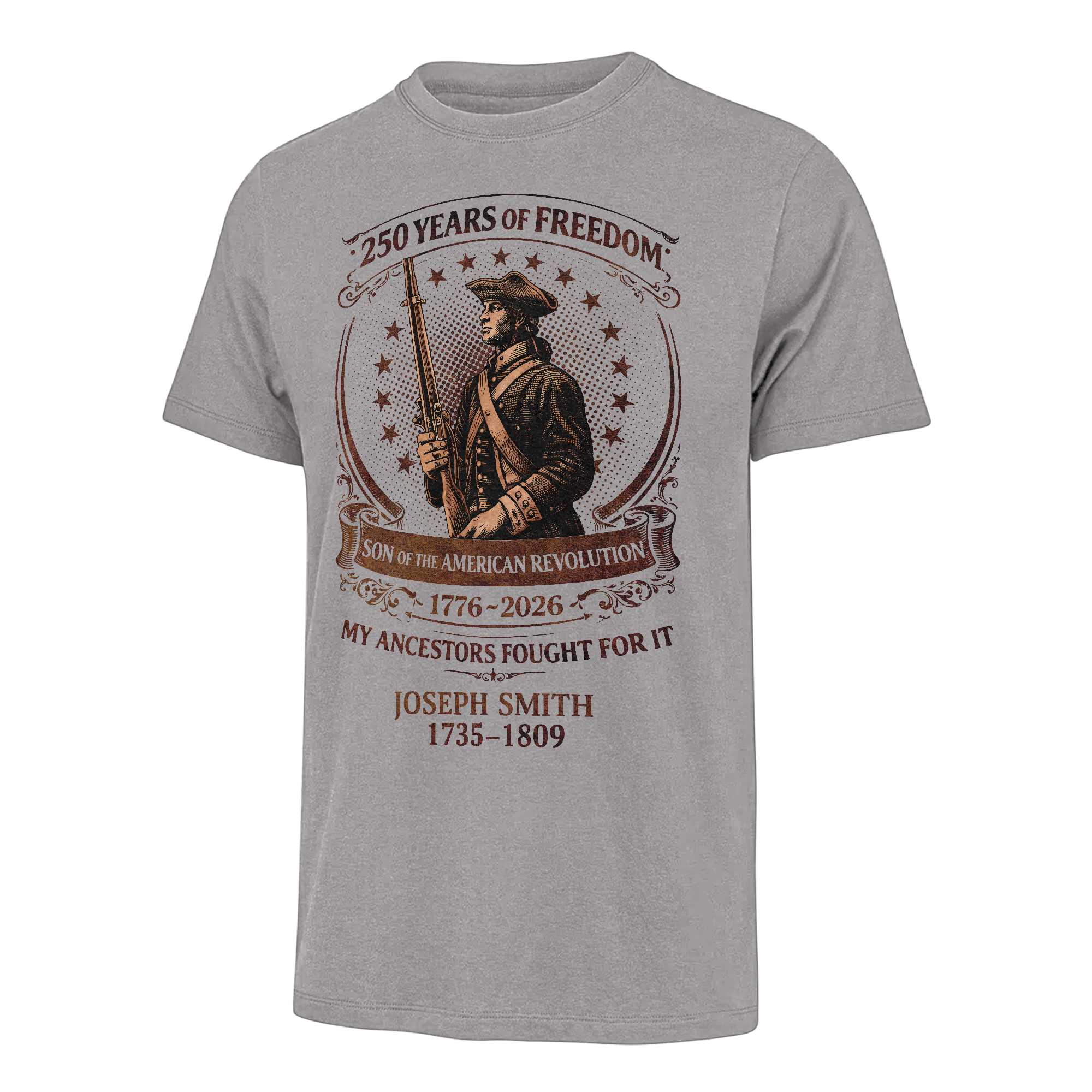 Personalizable America 250 Years Descendant Of A Patriot Classic T-shirt
