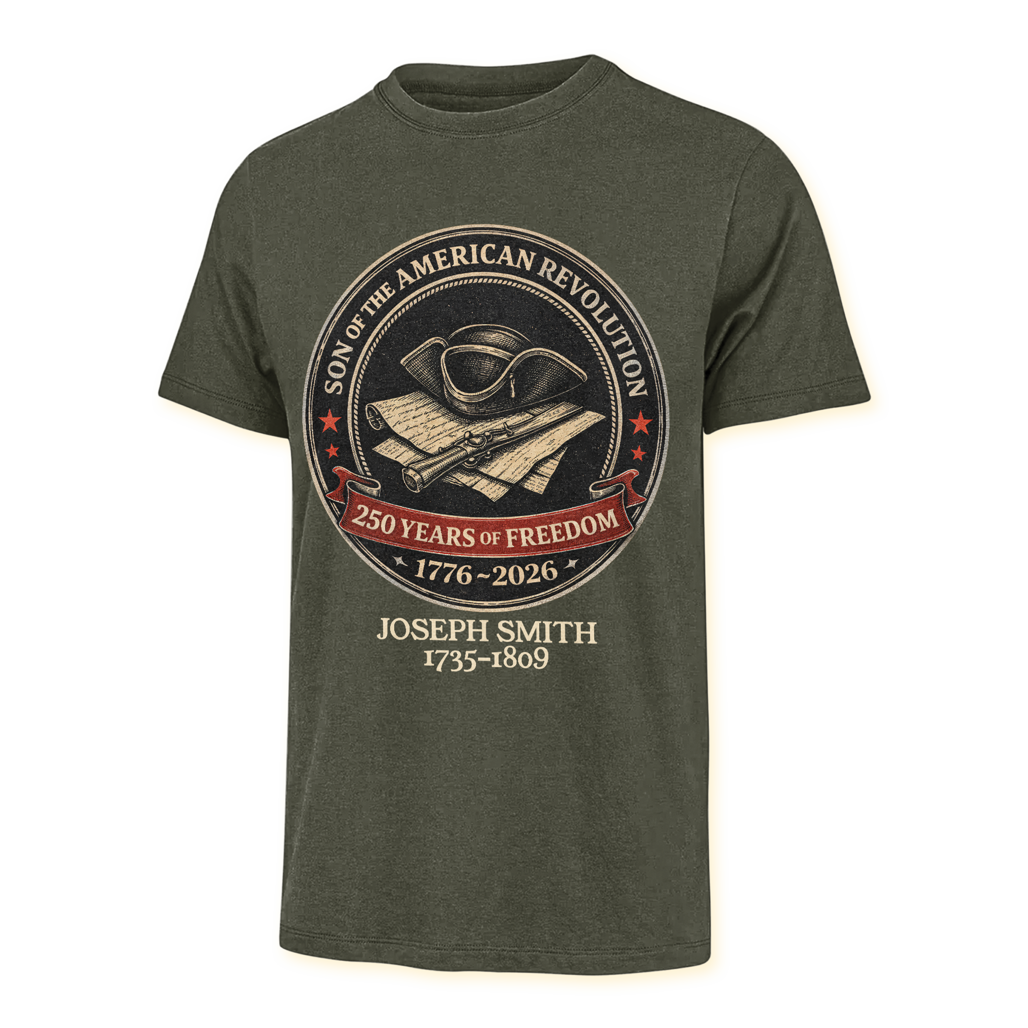 Personalizable America 250 Years Descendant Of A Patriot Classic T-shirt