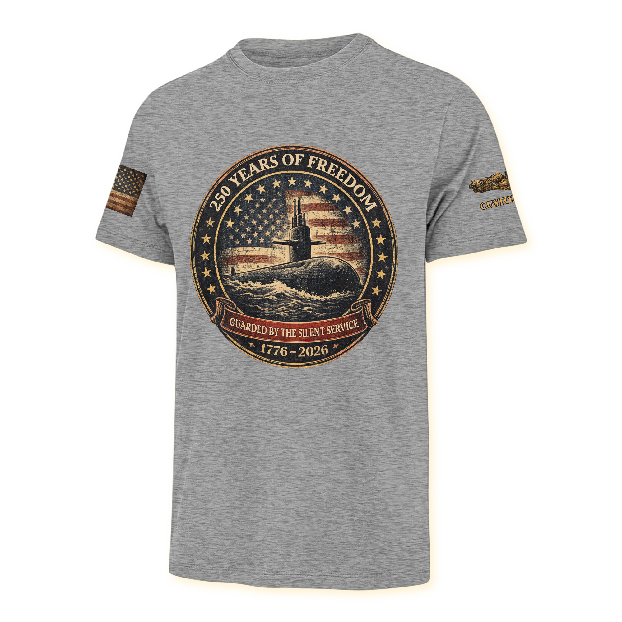 Personalizable Navy Submarine America 250 Years Classic T-shirt