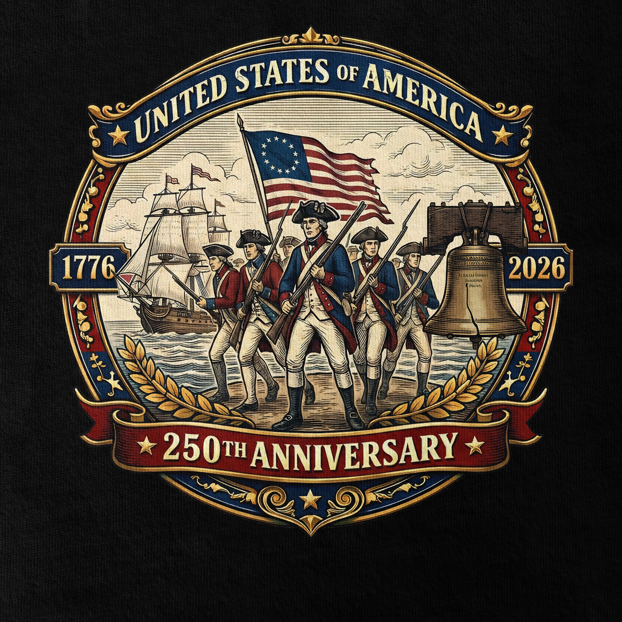 Personalizable America 250 Years of Liberty Classic T-shirt