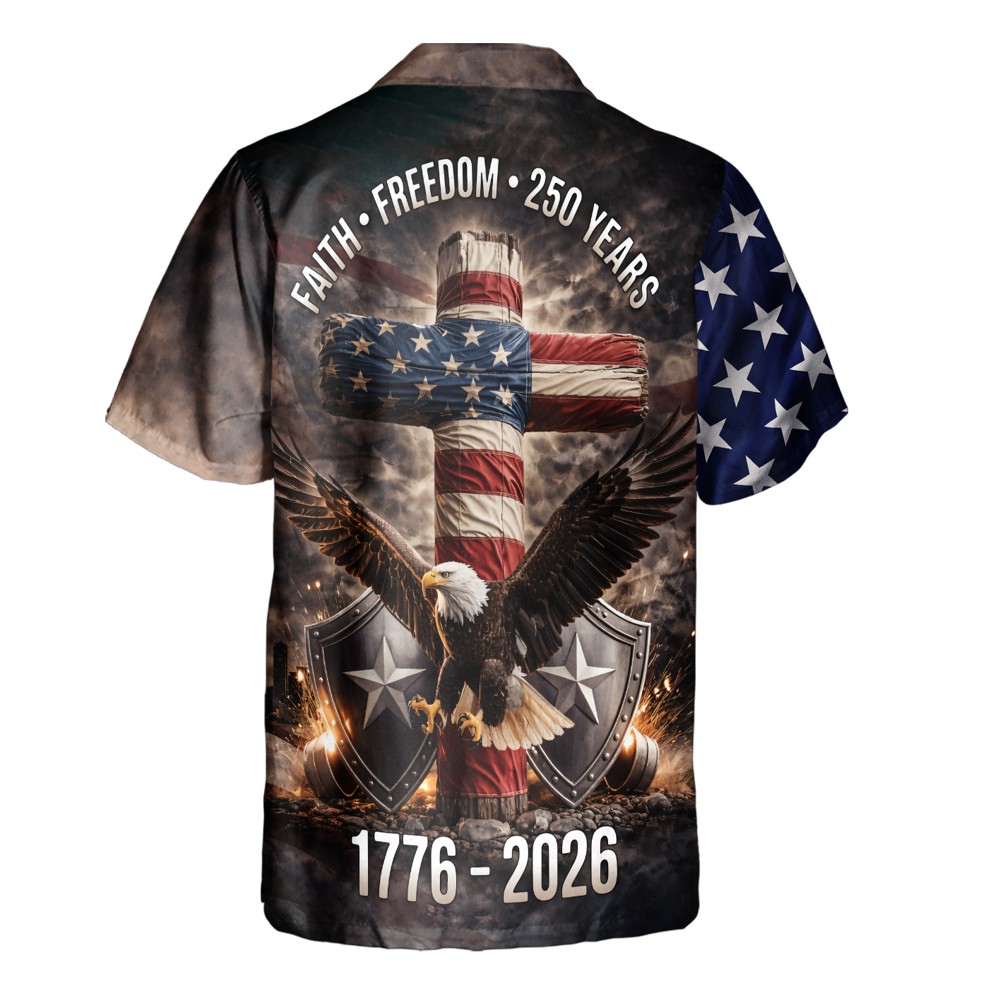 America 250 Years of Freedom Cuban Shirt