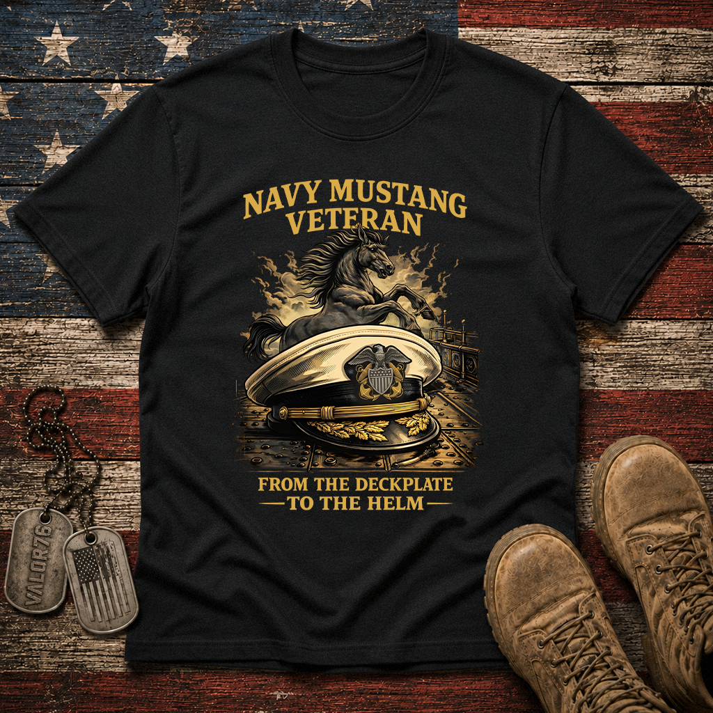 Navy Mustang From The Deckplate To The Helm Classic Tee