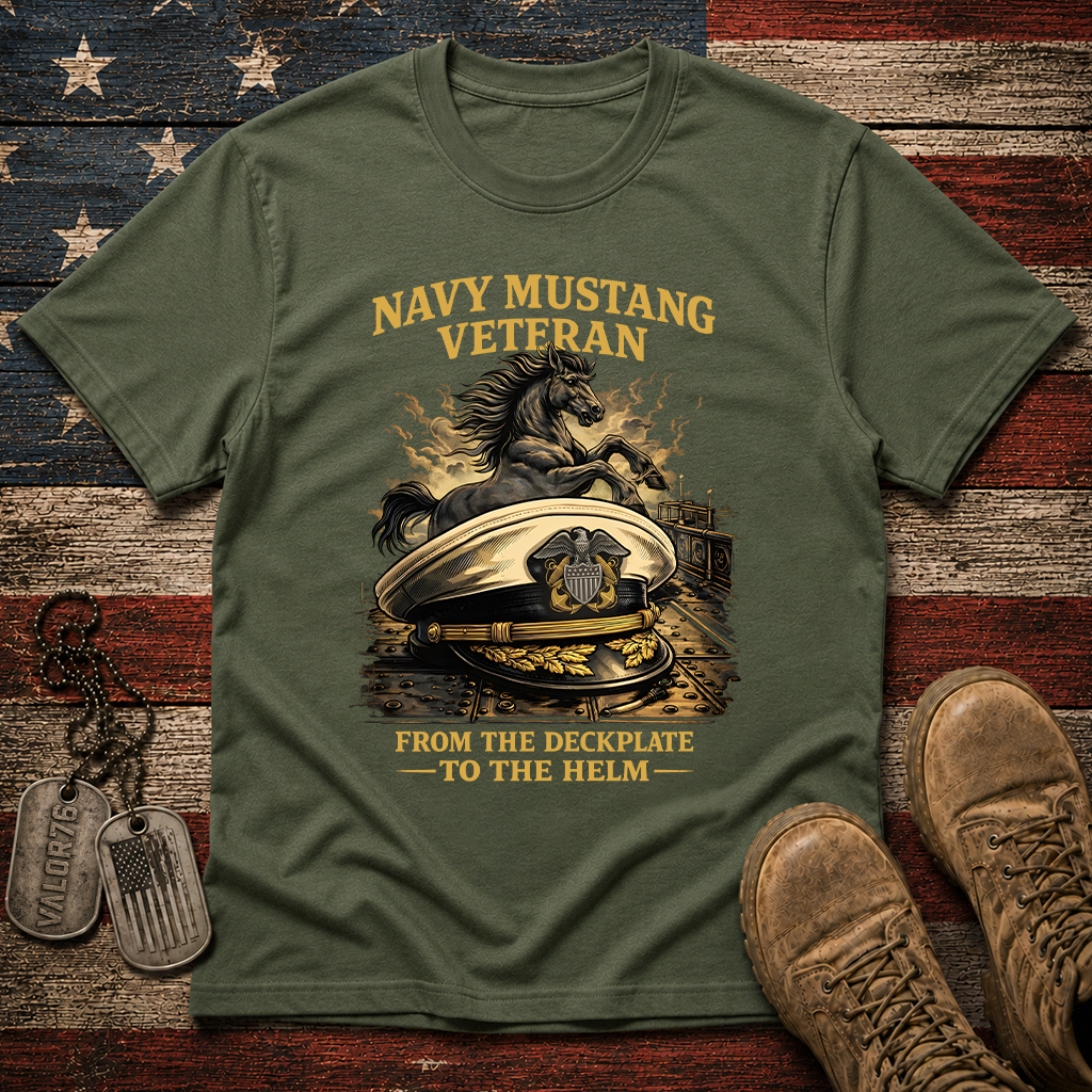 Navy Mustang From The Deckplate To The Helm Classic Tee