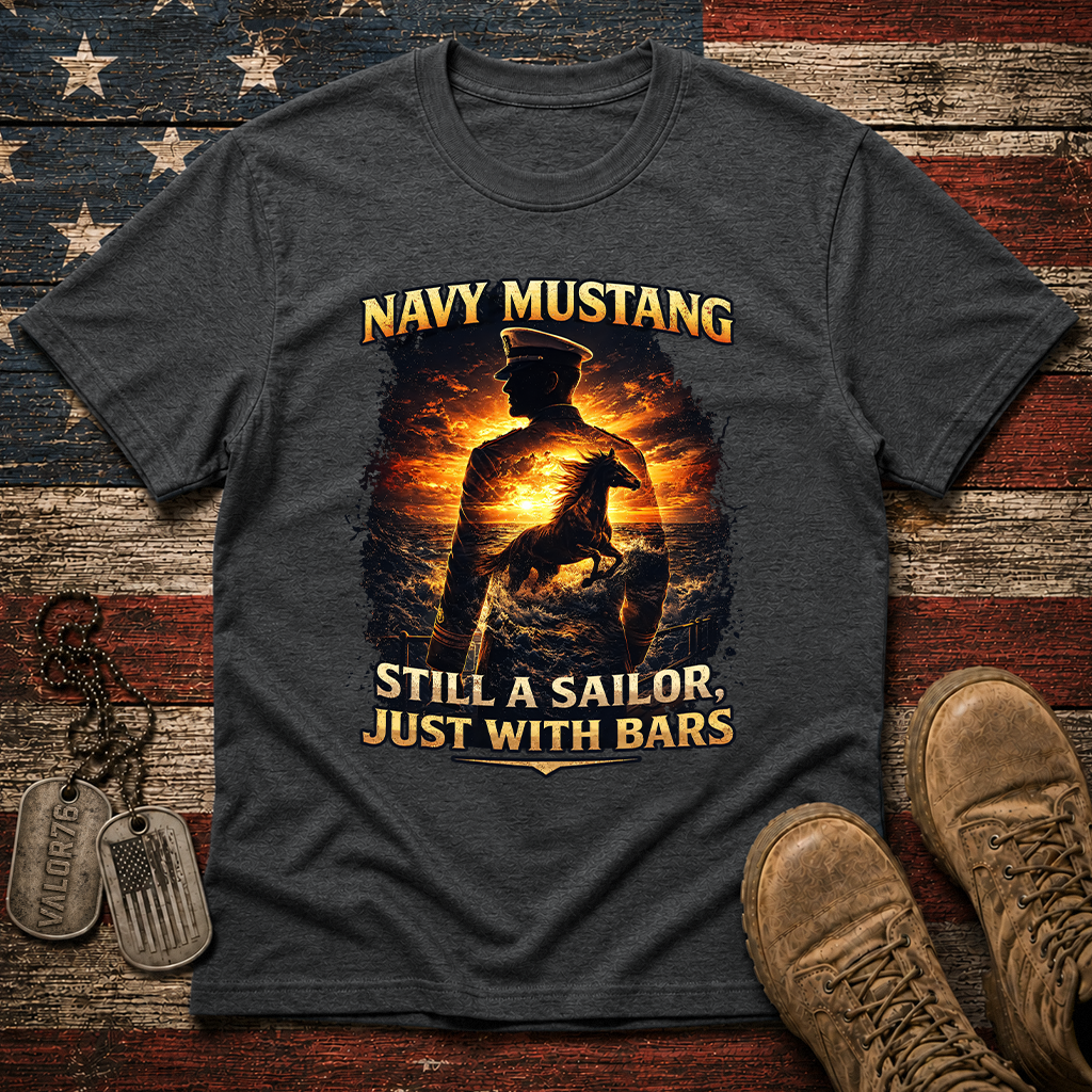 Navy Mustang Still A Sailor Classic Tee
