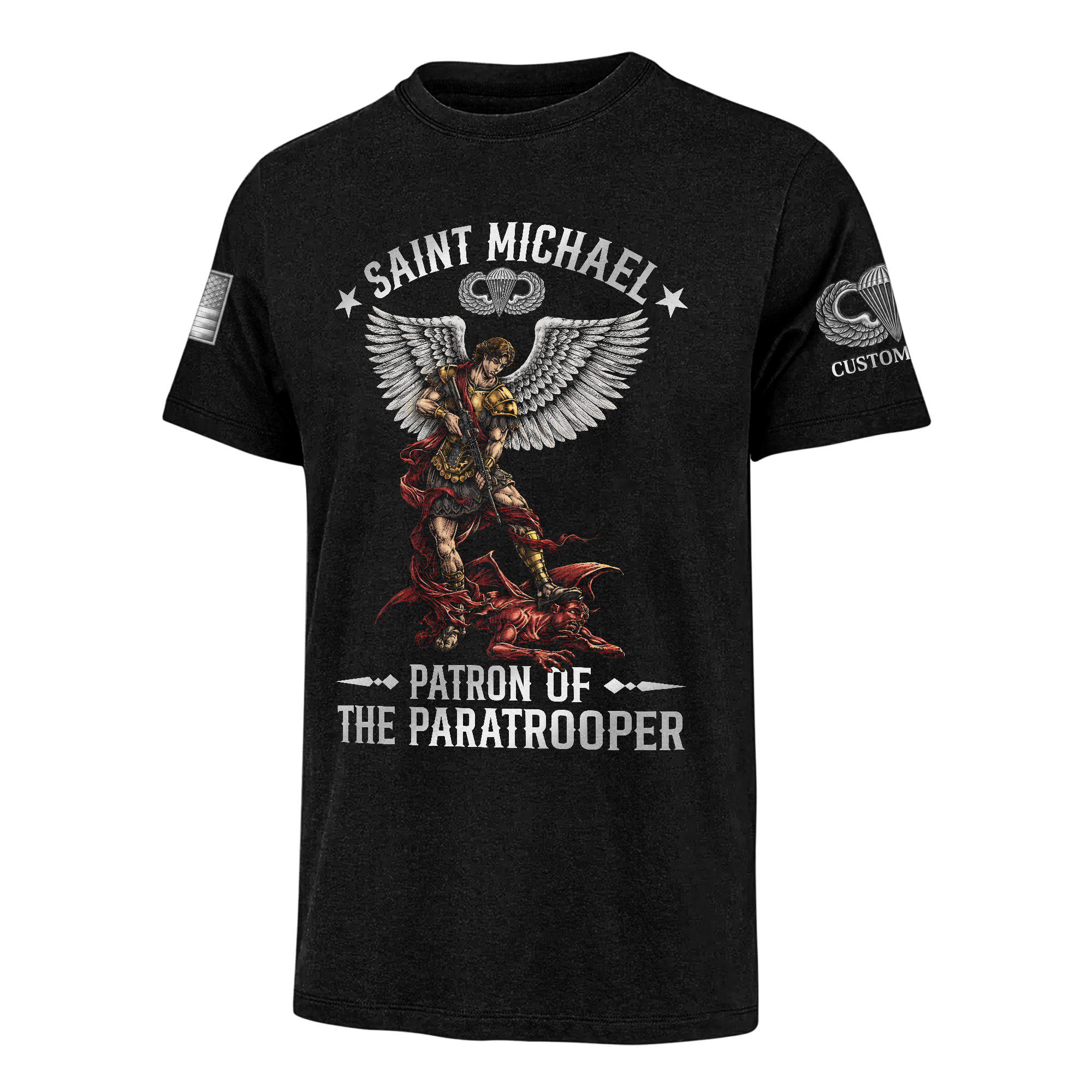 Personalizable Airborne St Michael Patron Of The Paratrooper Classic T-shirt