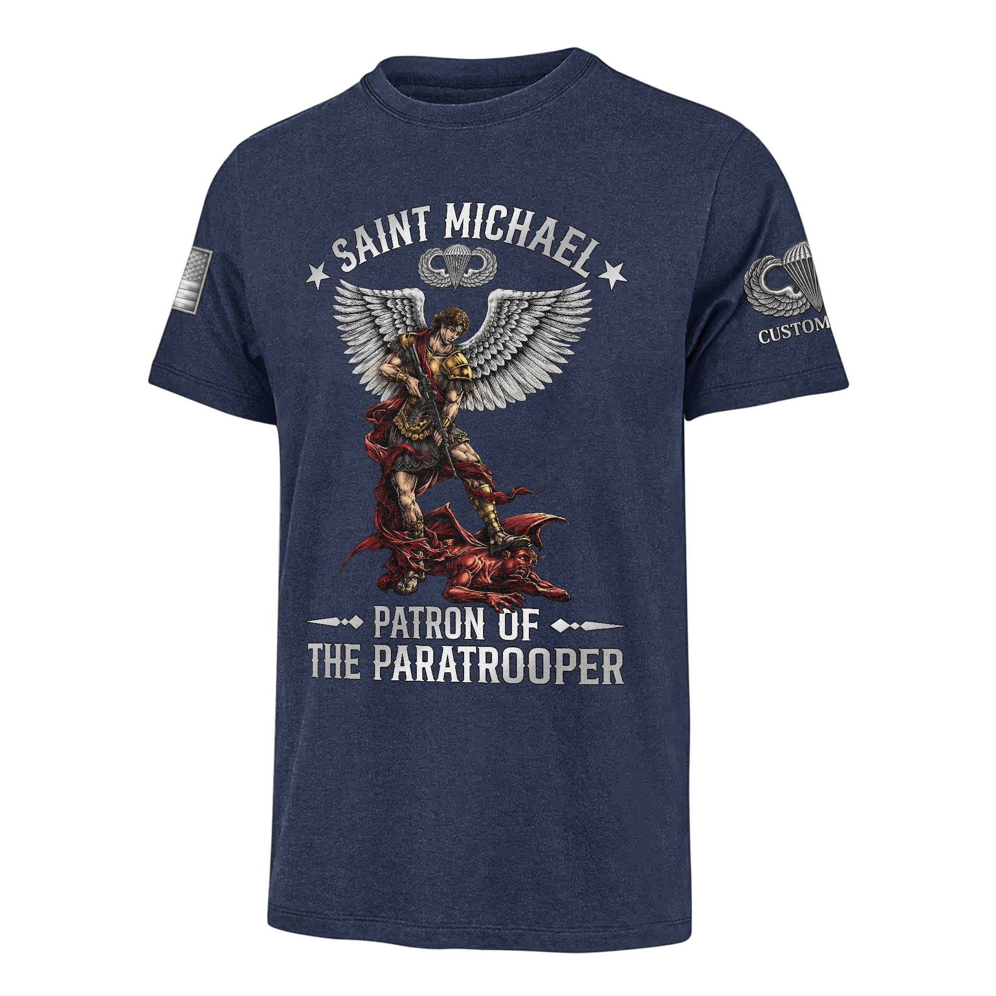 Personalizable Airborne St Michael Patron Of The Paratrooper Classic T-shirt