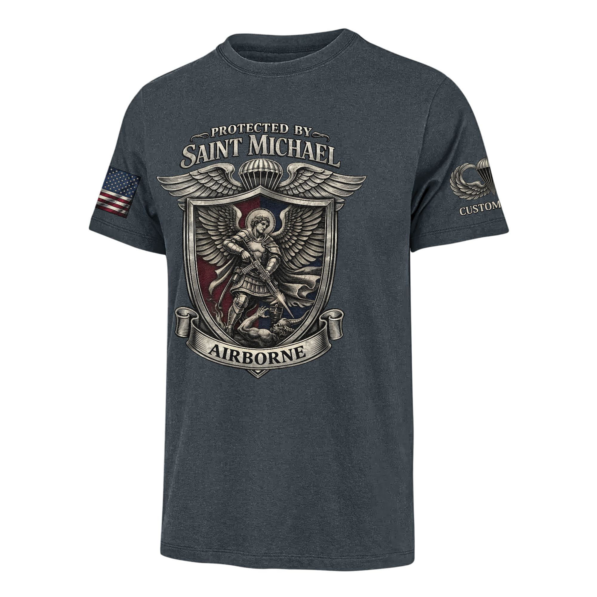 Personalizable Airborne St Michael Patron Of The Paratrooper Classic T-shirt