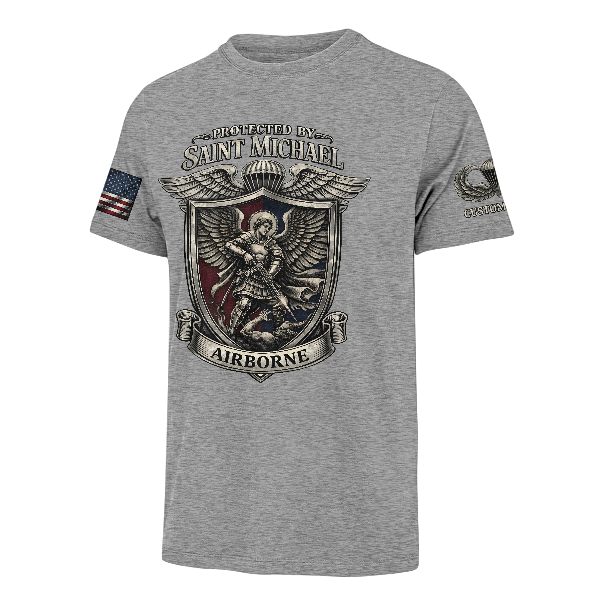Personalizable Airborne St Michael Patron Of The Paratrooper Classic T-shirt