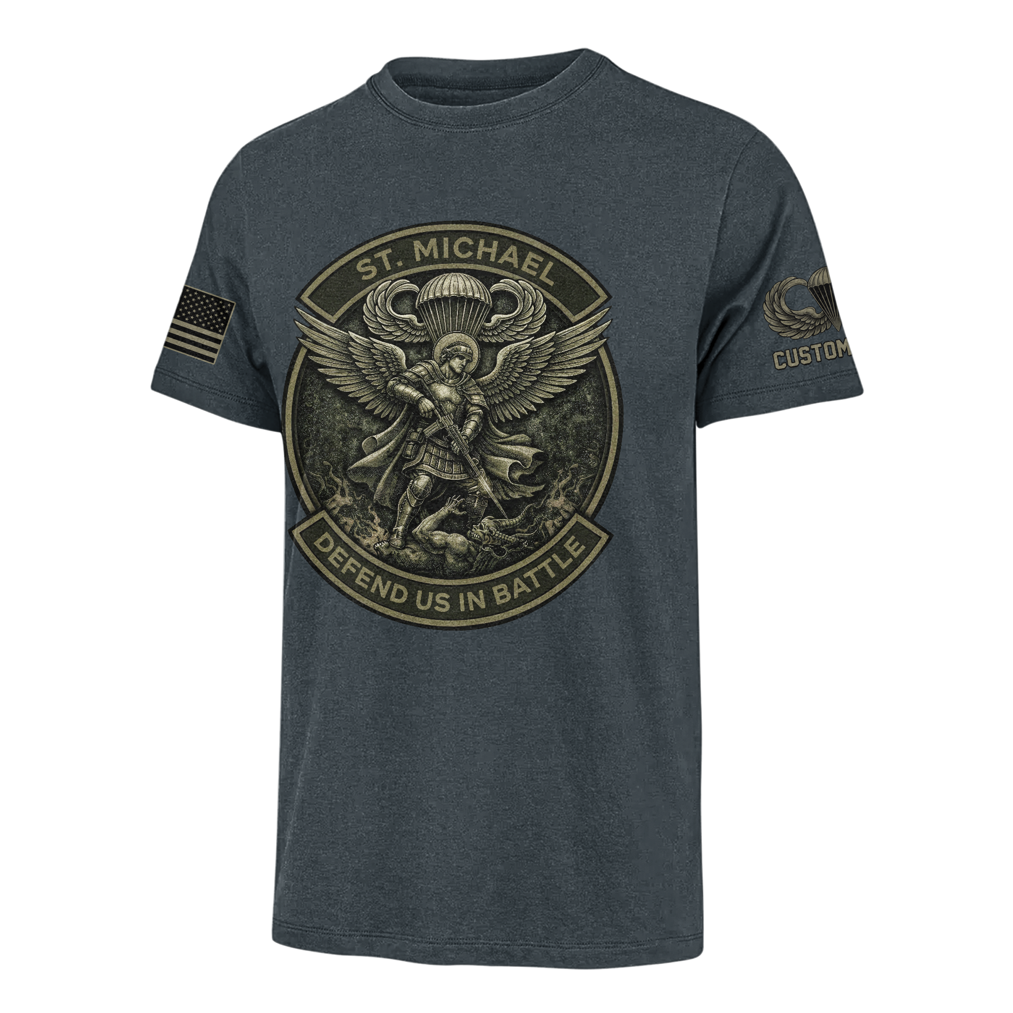Personalizable Airborne St Michael Patron Of The Paratrooper Classic T-shirt