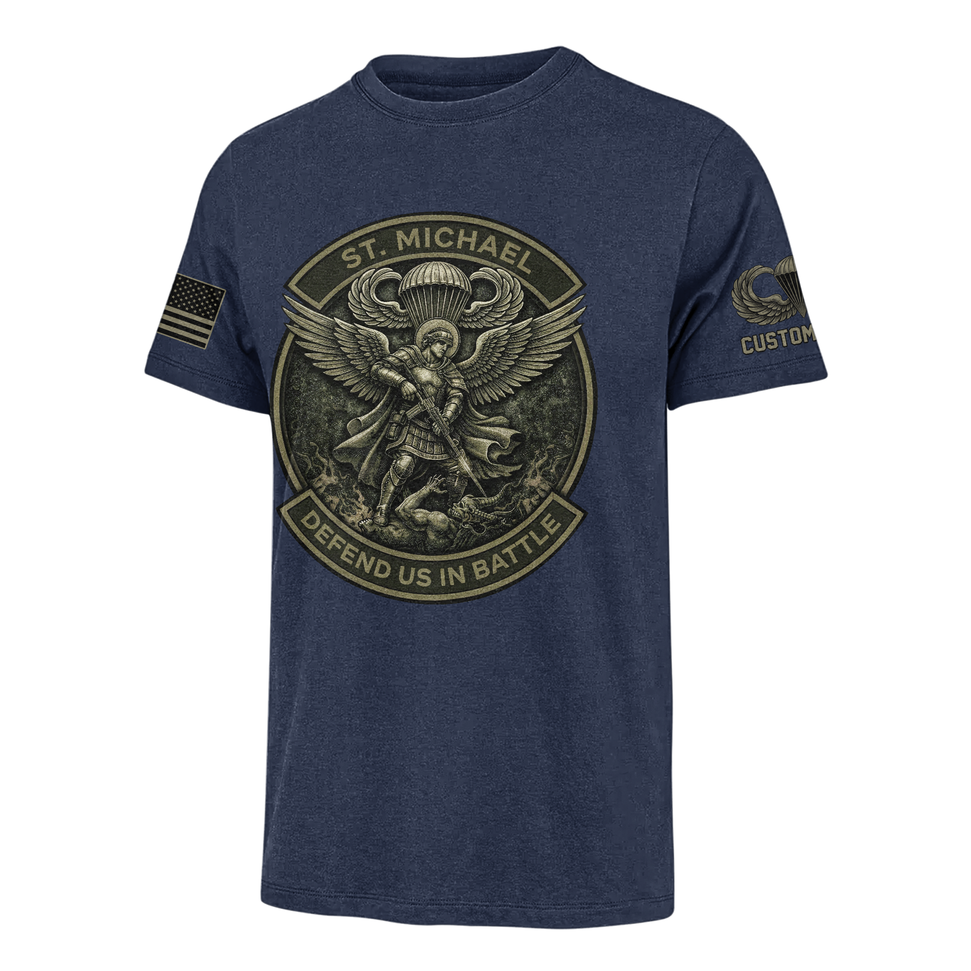 Personalizable Airborne St Michael Patron Of The Paratrooper Classic T-shirt