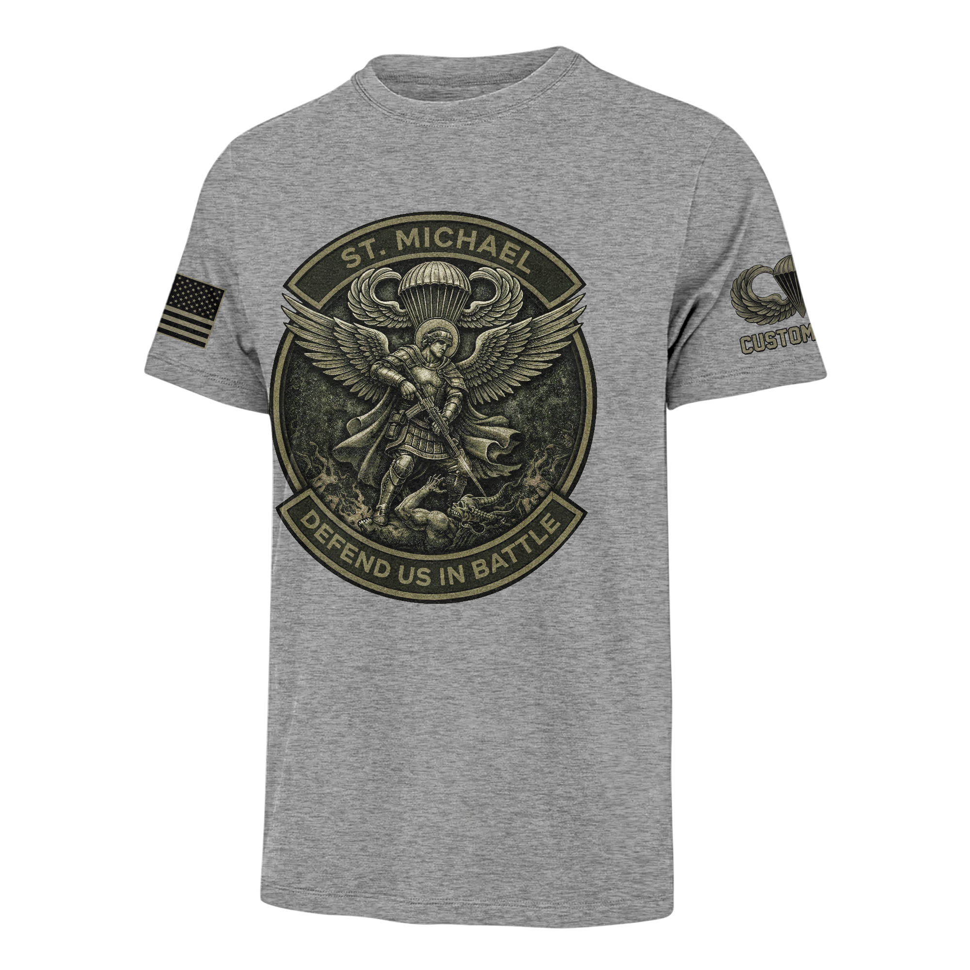 Personalizable Airborne St Michael Patron Of The Paratrooper Classic T-shirt