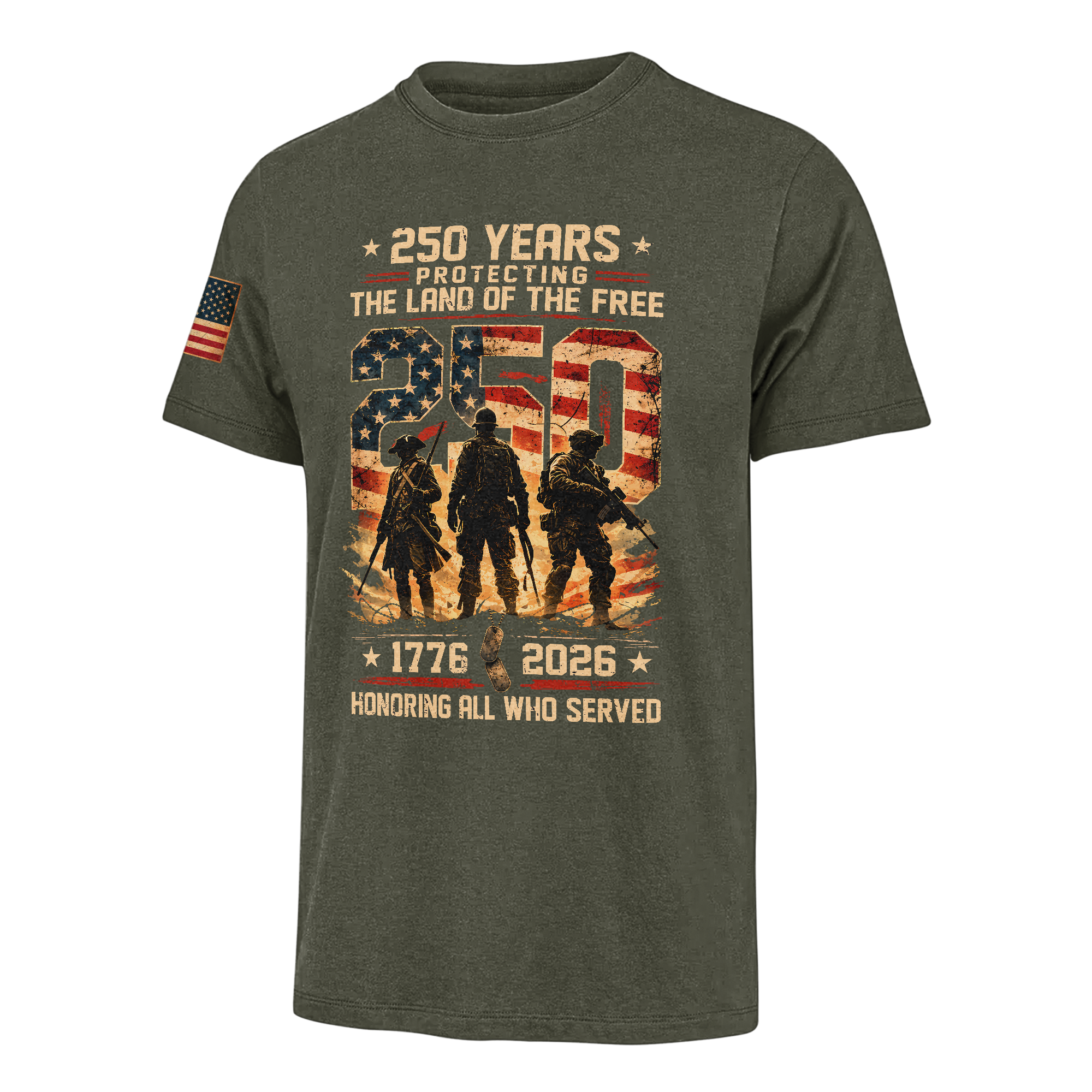 America 250 Years Honoring All Who Served Classic T-shirt
