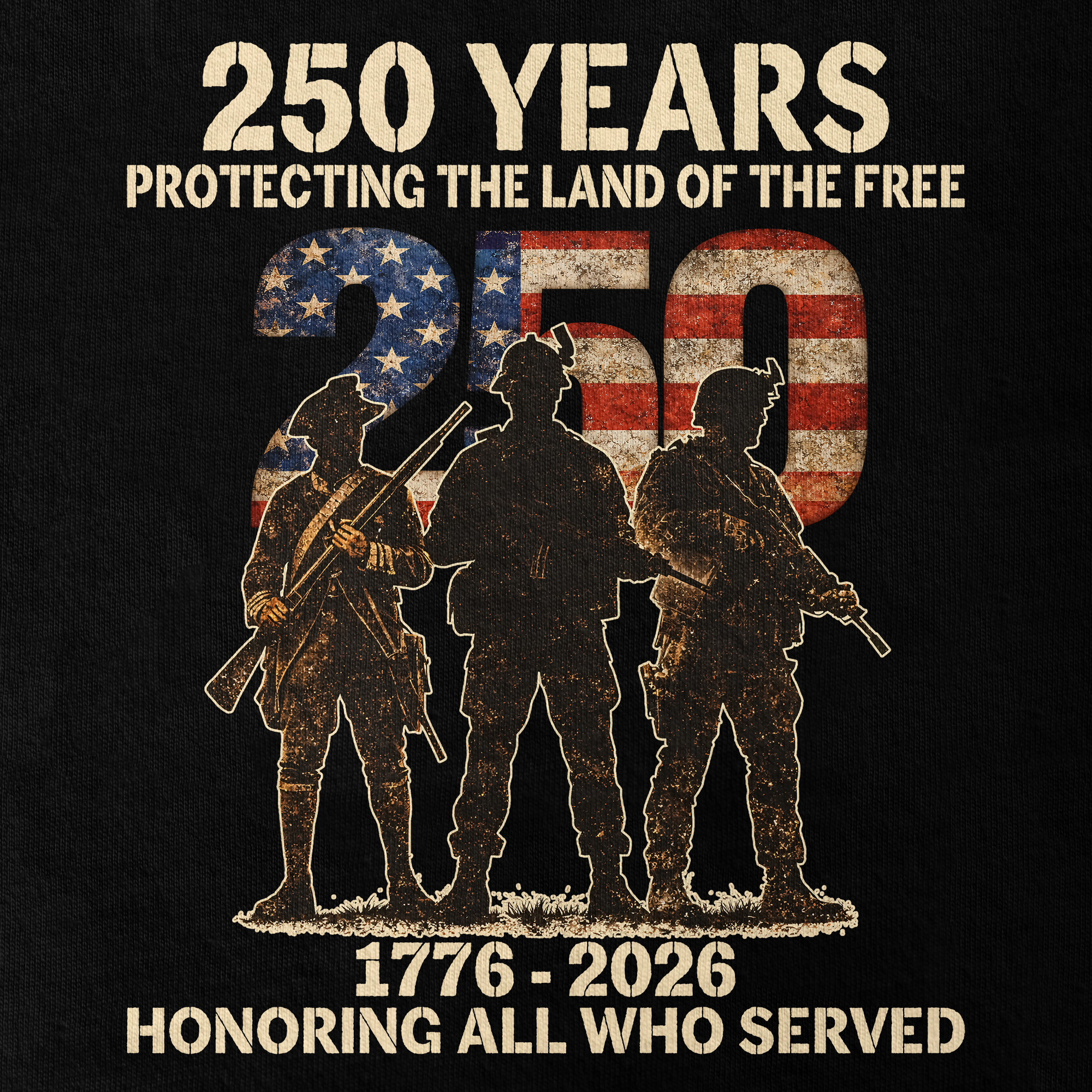 America 250 Years Honoring All Who Served Classic T-shirt